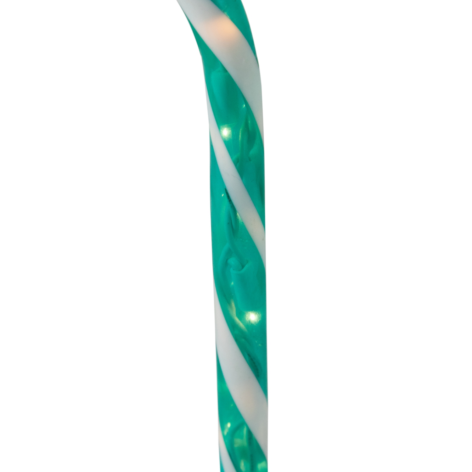 Lighted Outdoor Candy Cane Christmas Pathway Markers - 12" - Green - Set of 10
