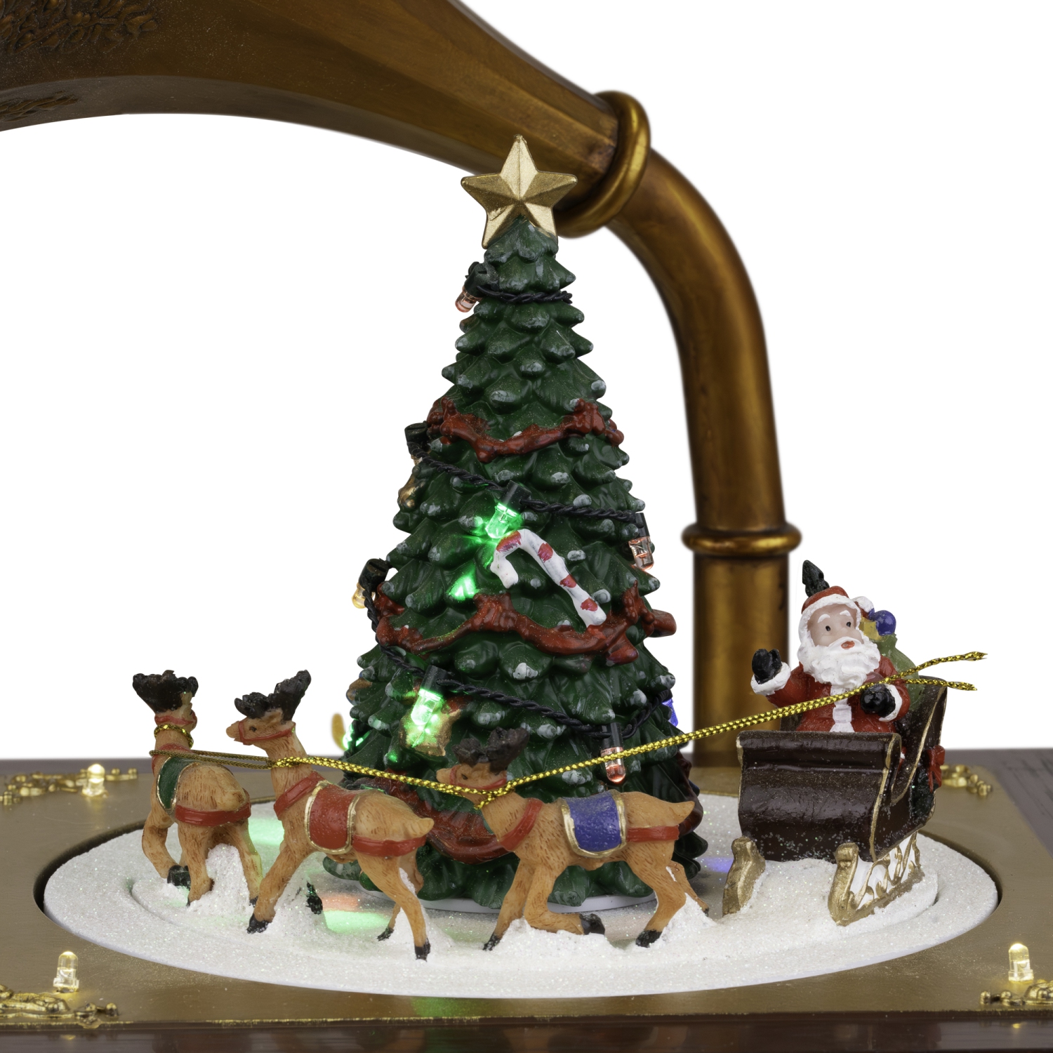LED Lighted and Musical Gramophone Animated Christmas Decoration - 14"