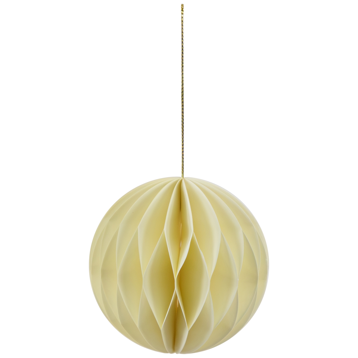 Embouts de Noël pliables en papier nid d'abeilles - 4&nbsp;po - Crème - Ensemble de 4