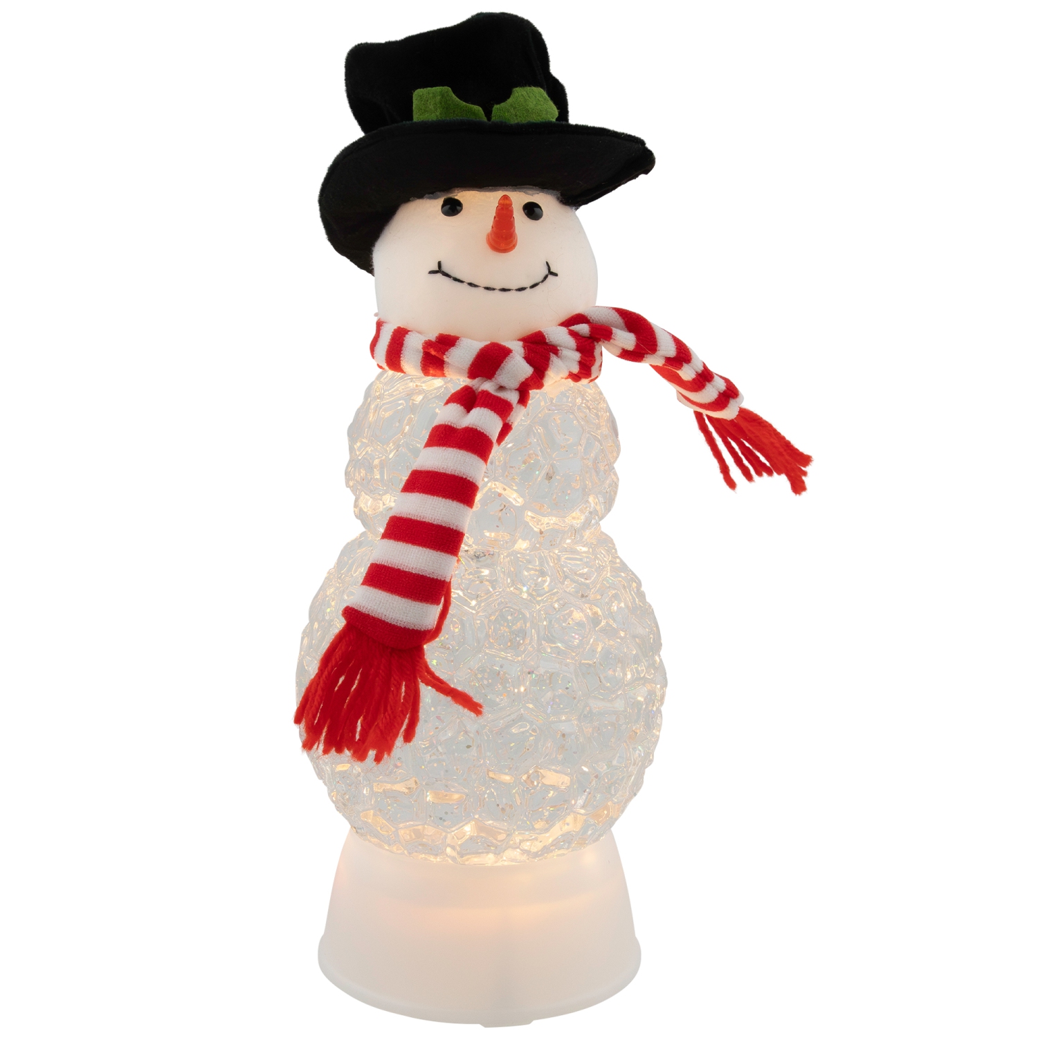 Boule à neige de Noël illuminée et musicale en forme de bonhomme de neige de LED - 12&nbsp;po