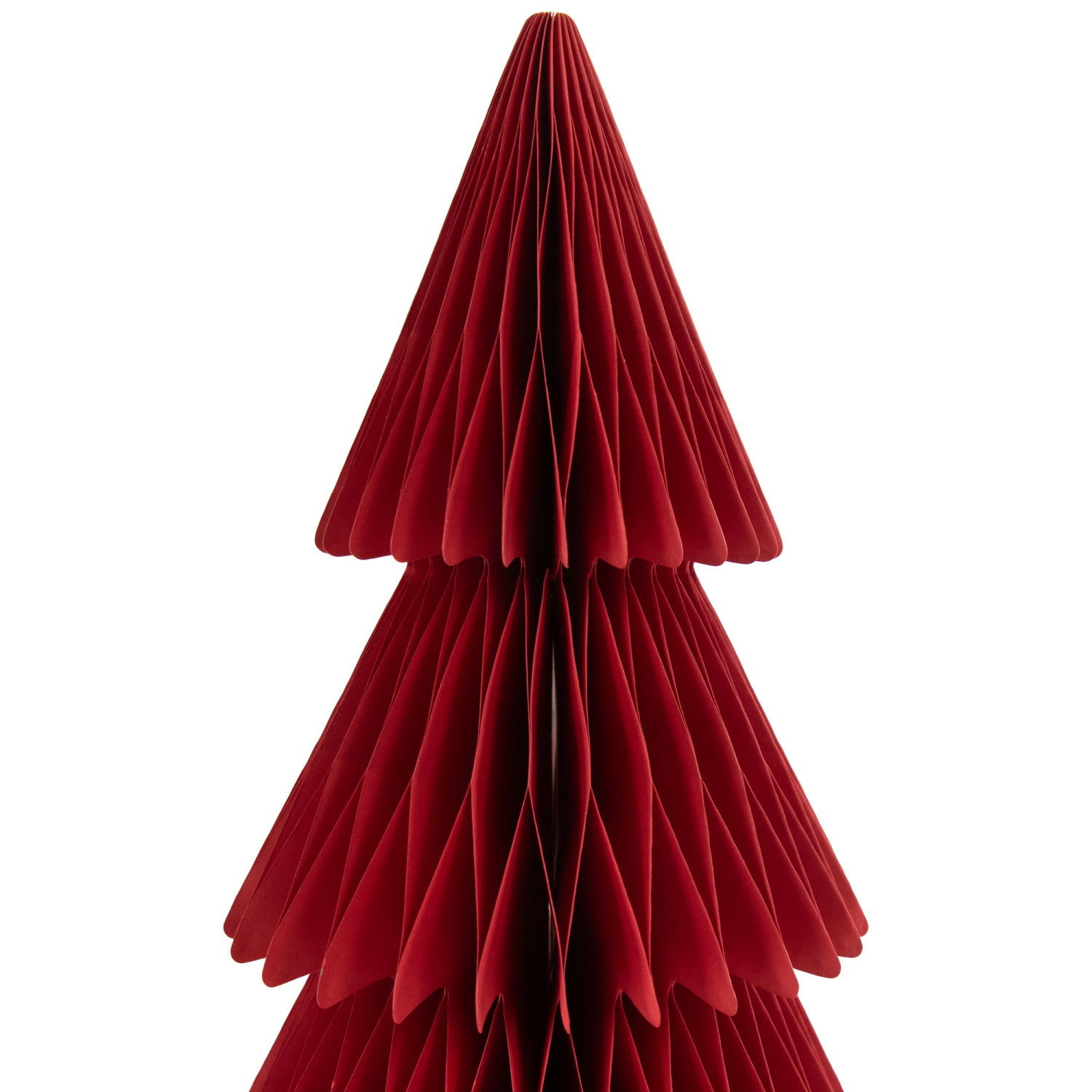 Arbres de Noël en papier pliables en nid d'abeilles en accordéon - 15 po - Ensemble de 3