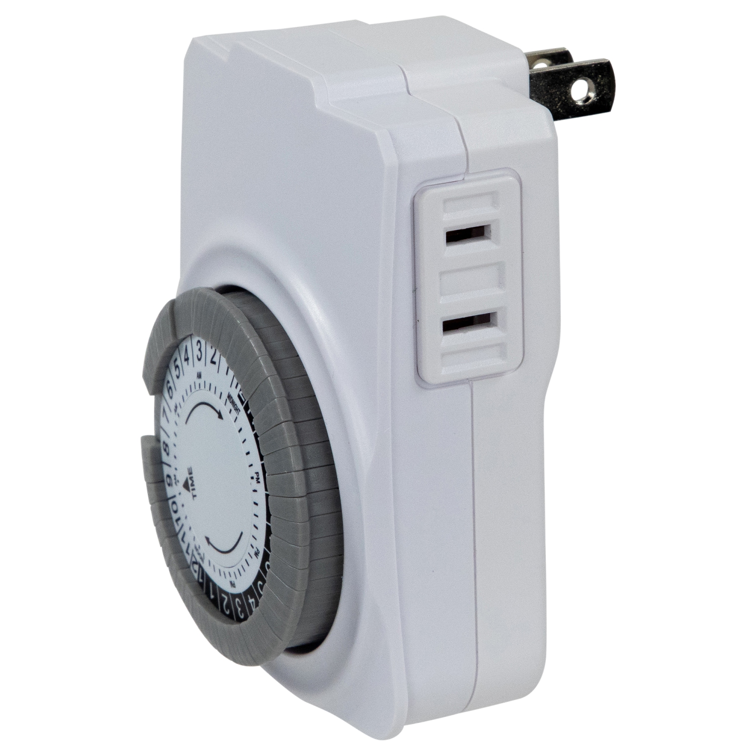 Minuterie électronique à compte à rebours de 24 heures - 3,5 po - Blanc