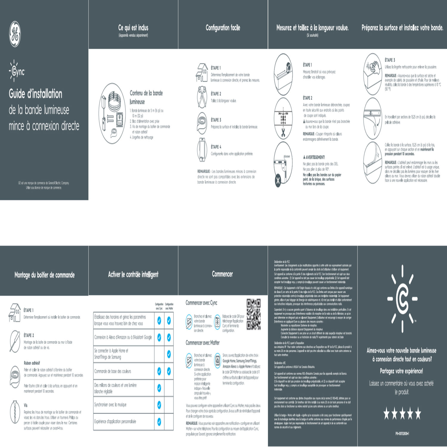 GE Cync 4.9m Direct Connect Thin Indoor LED Smart Light Strip