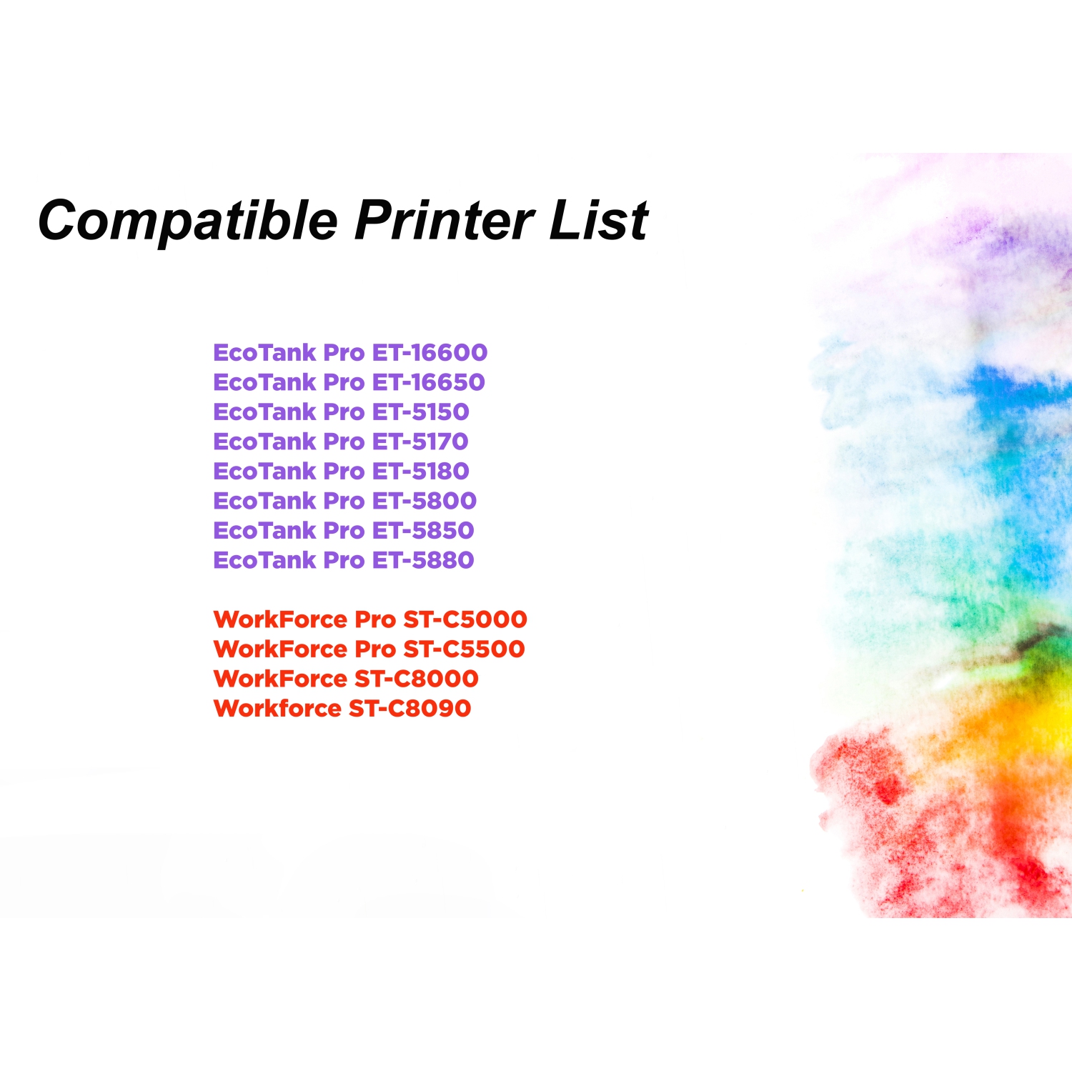 Bouteilles d'encre de rechange pour Epson 542 T542 EcoTank Pro ET-16600 ET-16650 ET-5150 ET-5170 ET-5180 ET-5800 ET-5850 ET-5880 ST-C5000 ST-C5500