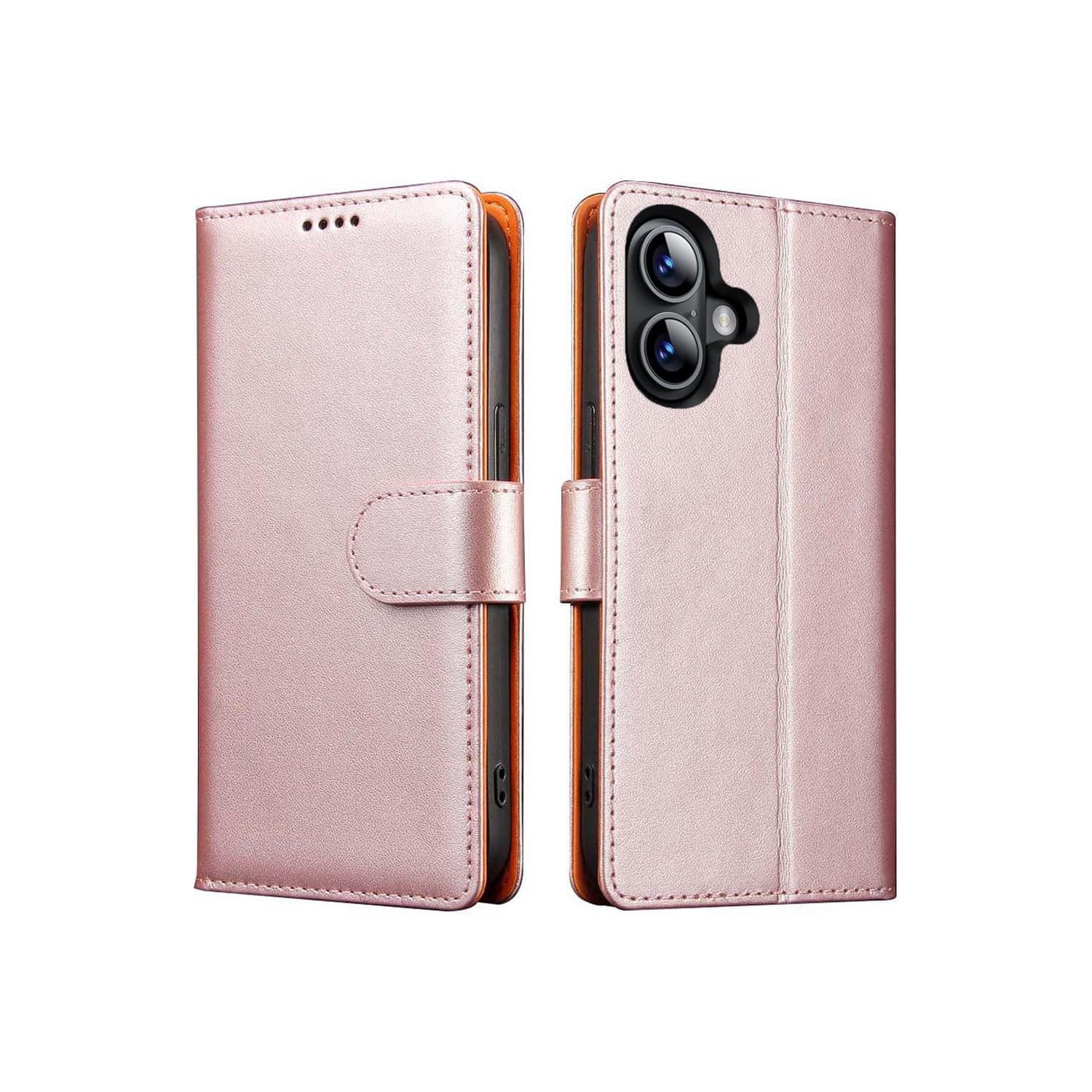 Étui portefeuille pour iPhone 16 Plus, étui folio à rabat en cuir PU de qualité supérieure avecfente pour carte, support et fermeture magnétique,