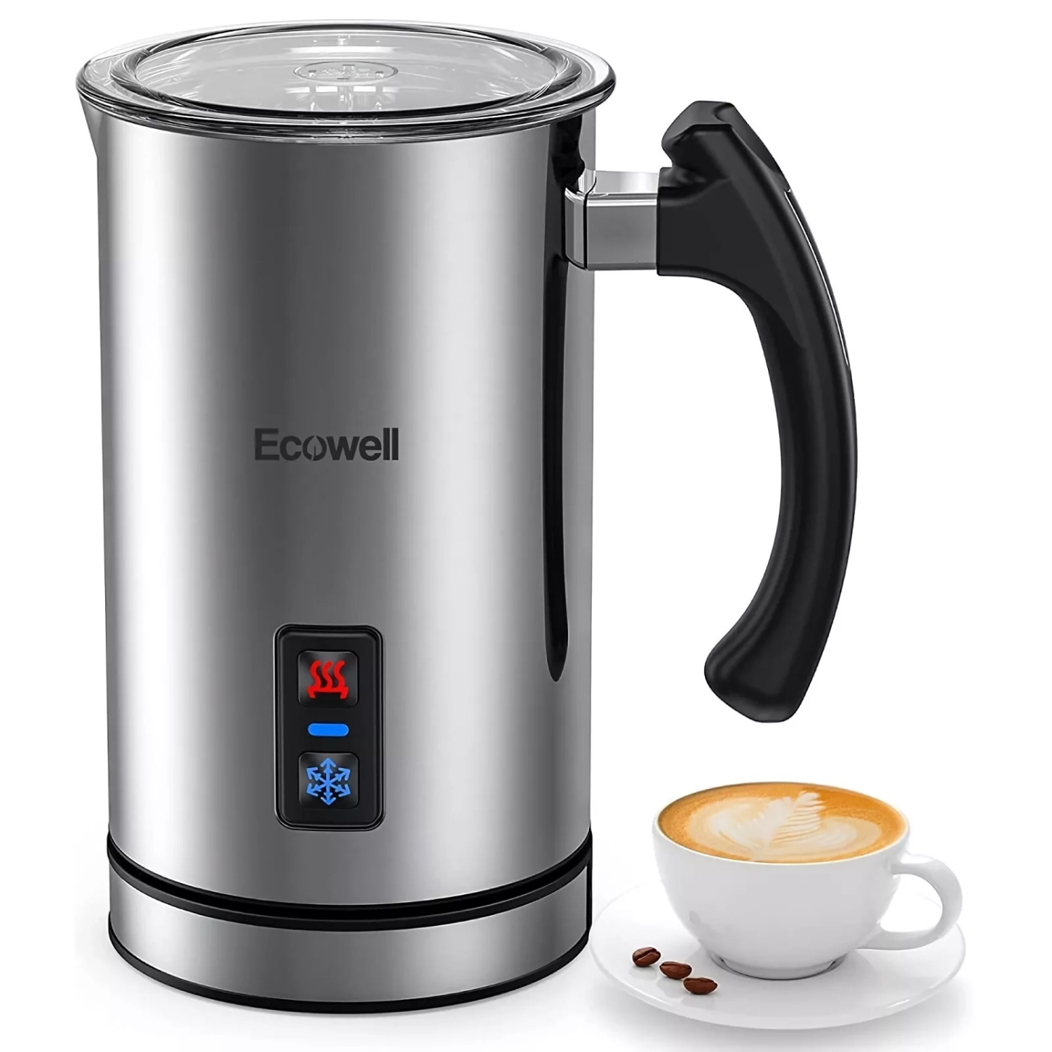 ECOWELL Automatic Milk Frother, 8.1oz/240ml Stainless Steel Electric Foam Maker for Lattes, Cappuccinos & Hot Chocolate
