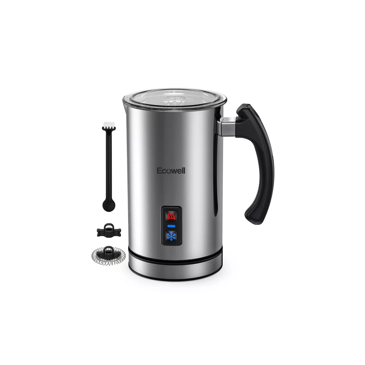 ECOWELL Automatic Milk Frother, 8.1oz/240ml Stainless Steel Electric Foam Maker for Lattes, Cappuccinos & Hot Chocolate