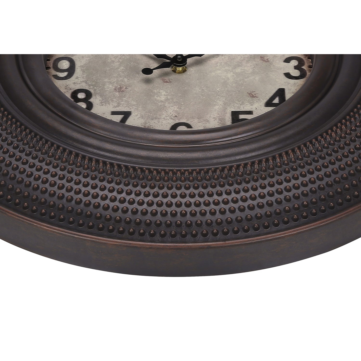 Monarch Specialties I 9045 - Clocks, 20" Round, Wall Clock, Antique Brown, Transitional