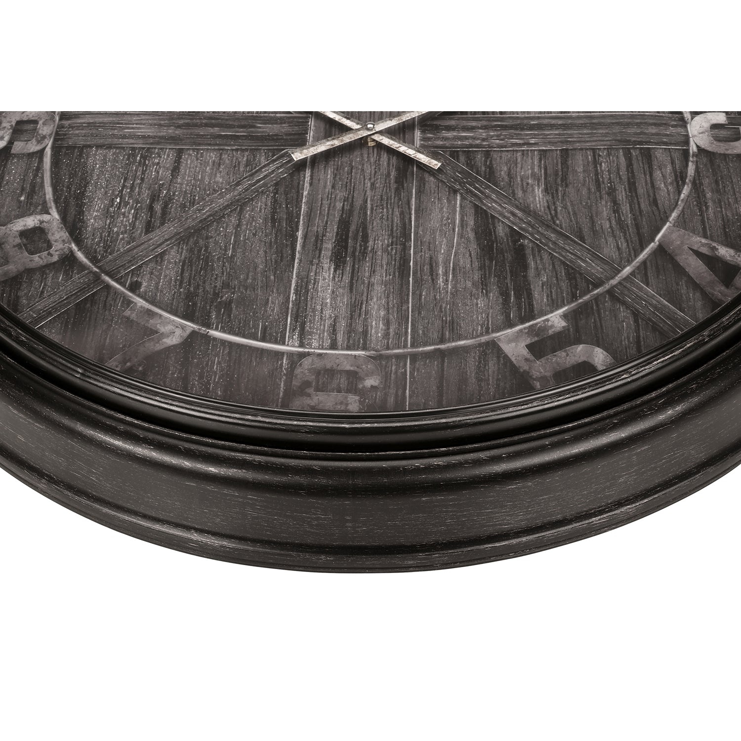 Monarch Specialties I 9025 - Clocks, 30" Round, Large Oversized, Wall Clock, Brown, Transitional