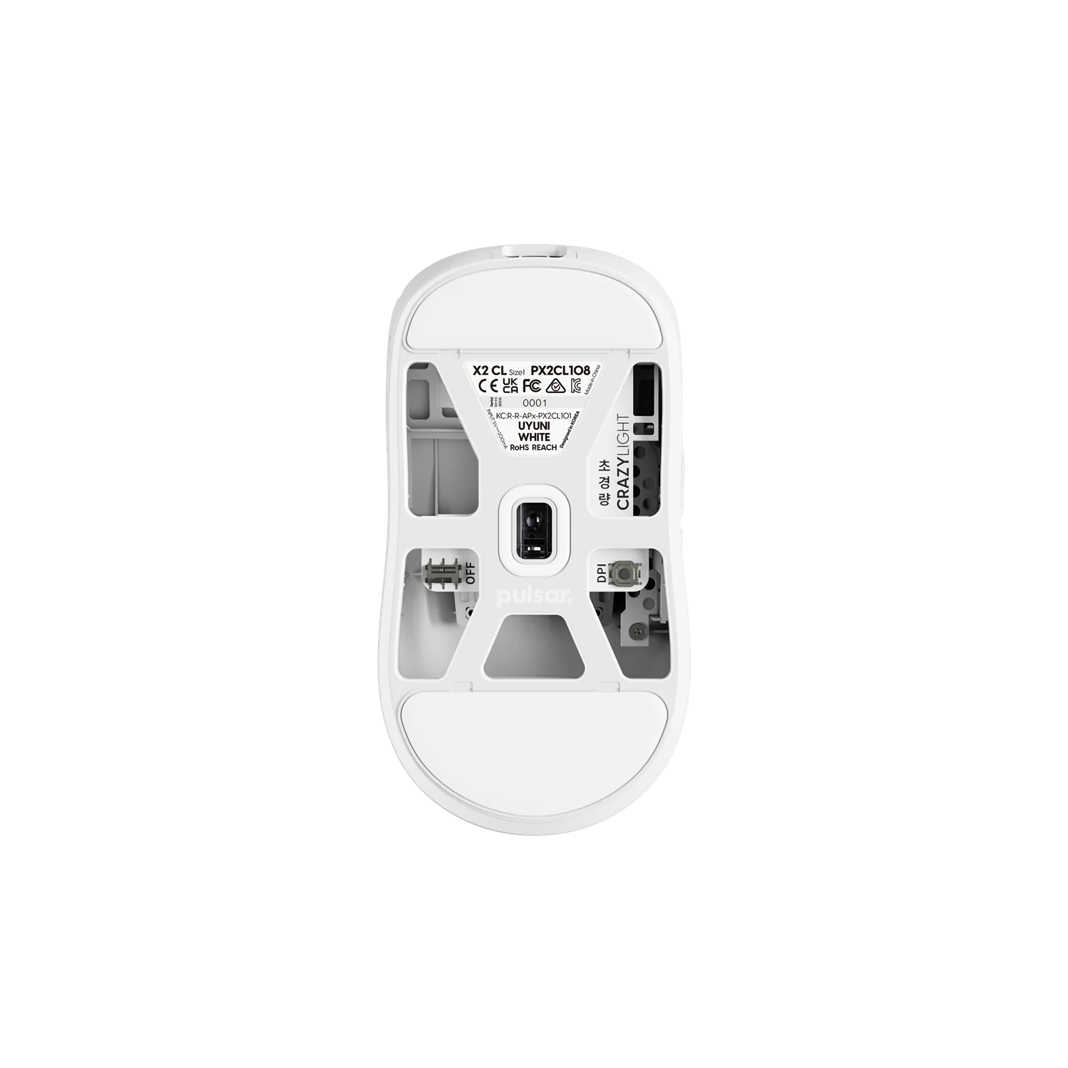 Pulsar X2 Mini CRAZYLIGHT Wireless Gaming Mouse 35g Ultra-Lightweight, 8K Polling Rate, Symmetrical Design for FPS & Esports, Includes 8K Dongle,