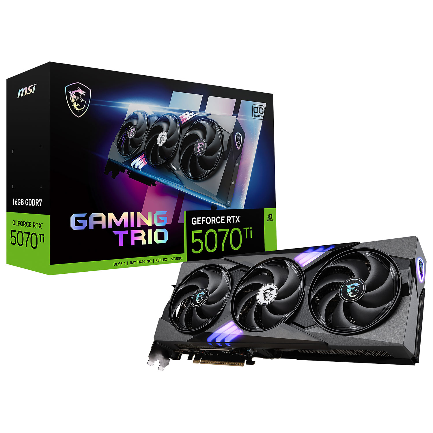 MSI GeForce RTX 5070 Ti Gaming Trio OC 16GB GDDR7 Video Card