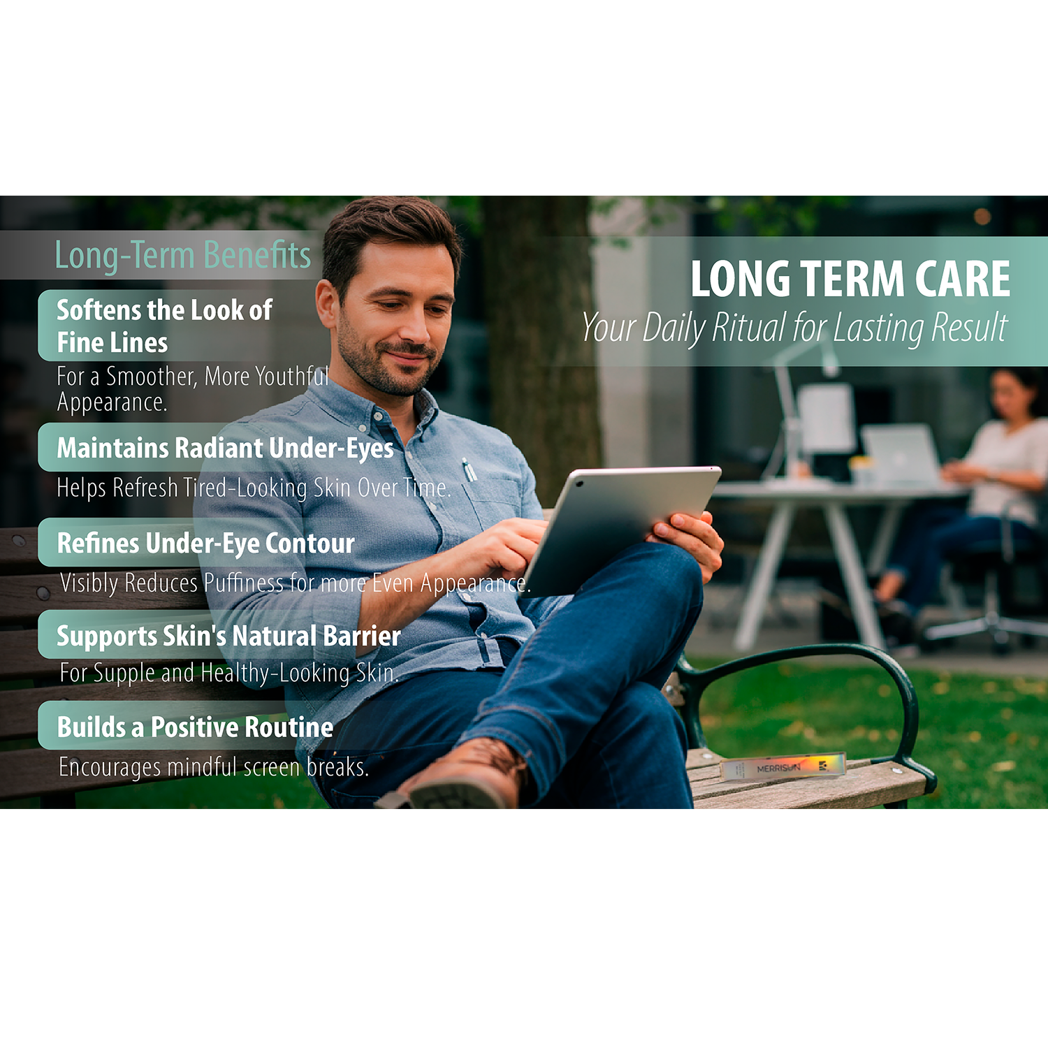 MERRISUN Screen Fatigue Eye Serum – Hydrating & Revitalizing Care for Tired, Screen-Weary Eyes – Reduces Puffiness & Dark Circles with Antioxidant