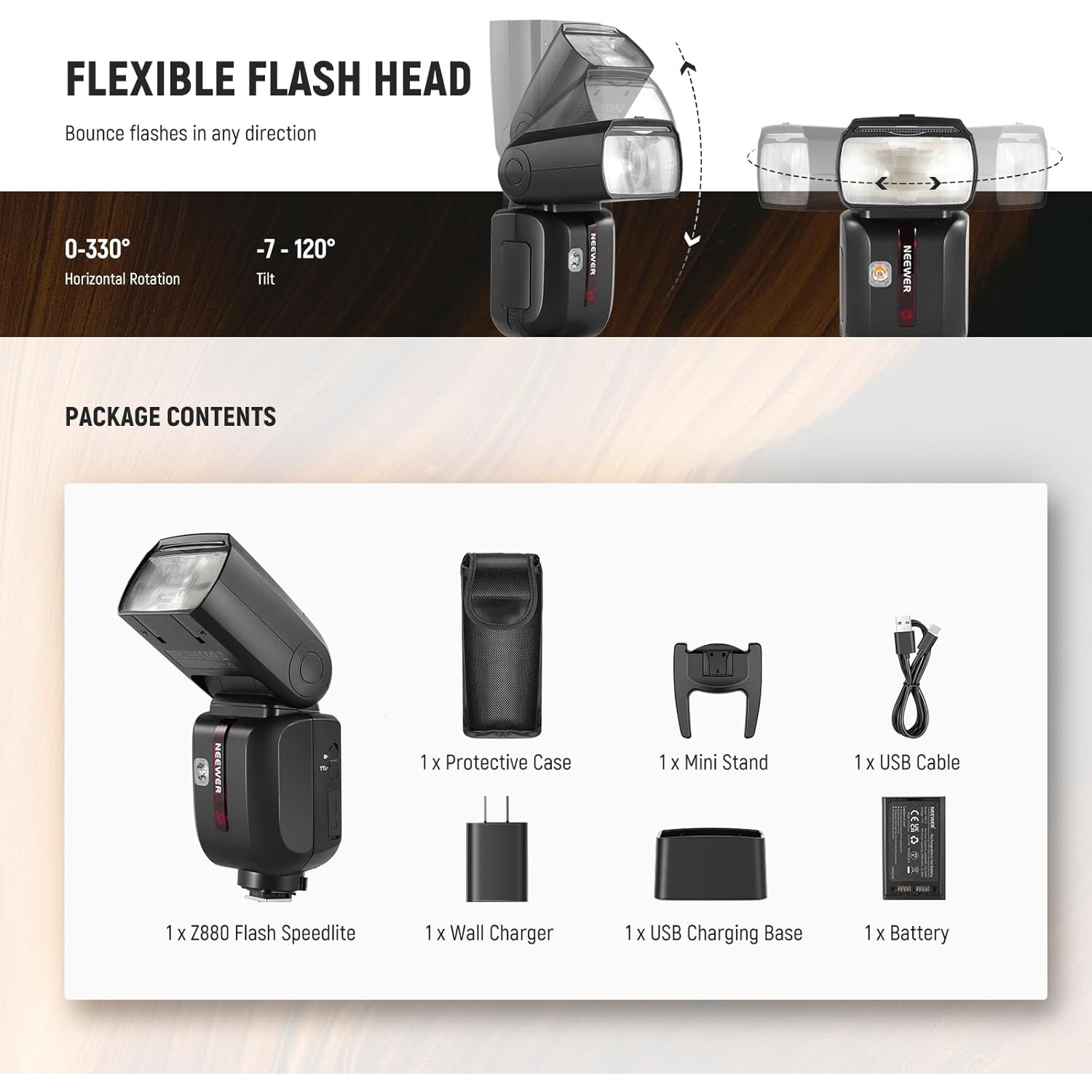 NEEWER Z880-S 2.4G 76Ws TTL Camera Flash Speedlite Compatible with Sony, Adjustable Modeling Lamp, TTL/M Quick Switch TCM Key, 1/8000s HSS