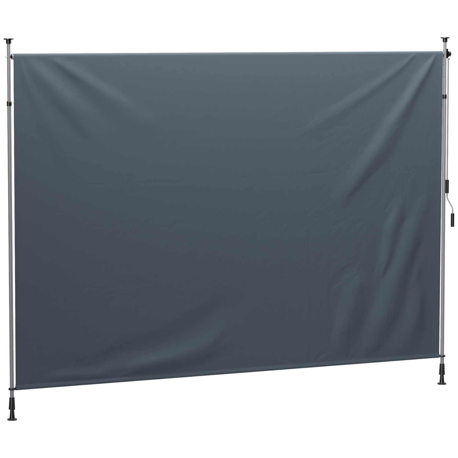 Outsunny 11.5' x 10' Retractable Patio Awning, Manual Outdoor Privacy Screen with UPF30+ & Water-Resistant Fabric for Patio, Balcony, Terrace, Pool,