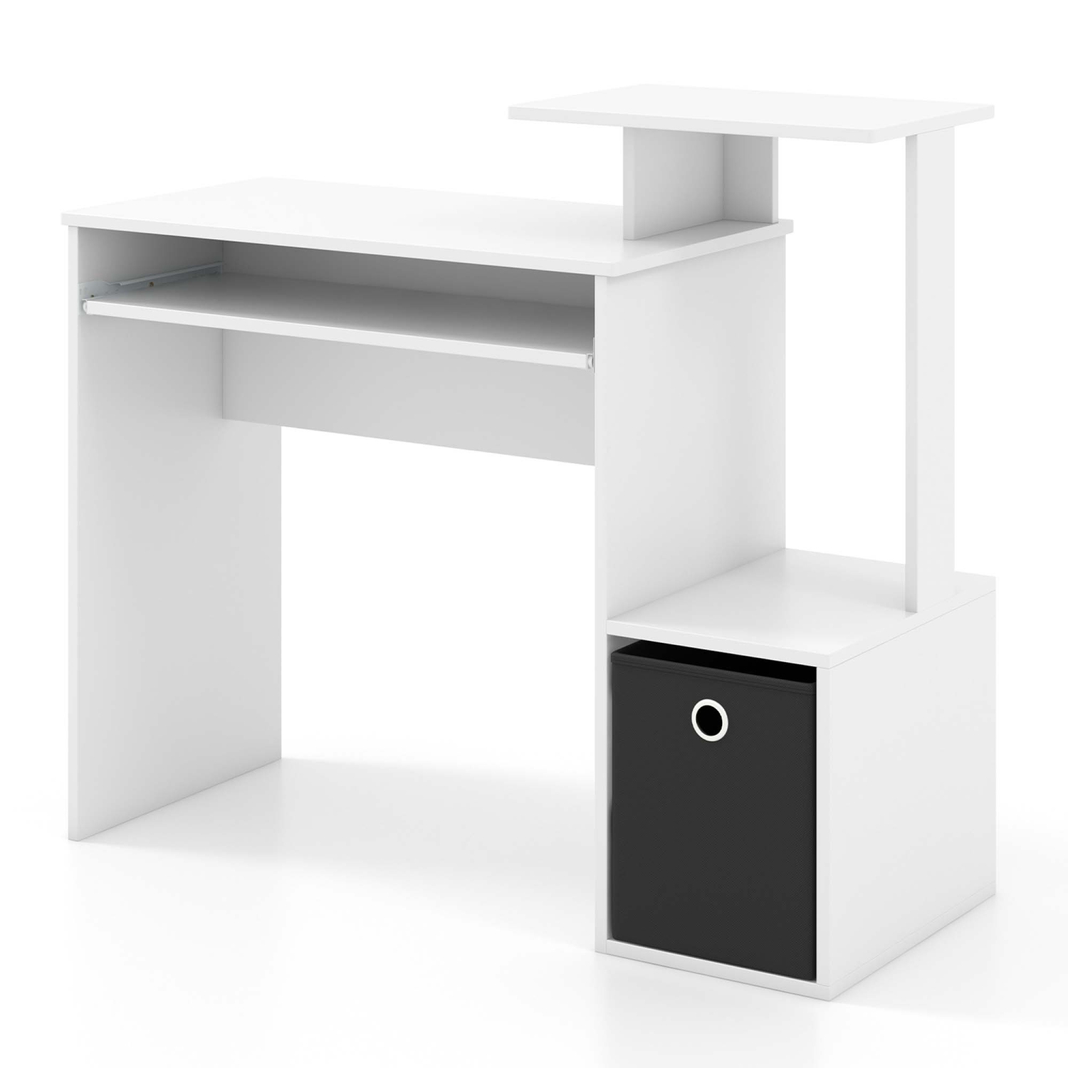 Bureau d'ordinateur compact avec plateau pour clavier de Costway Home Office