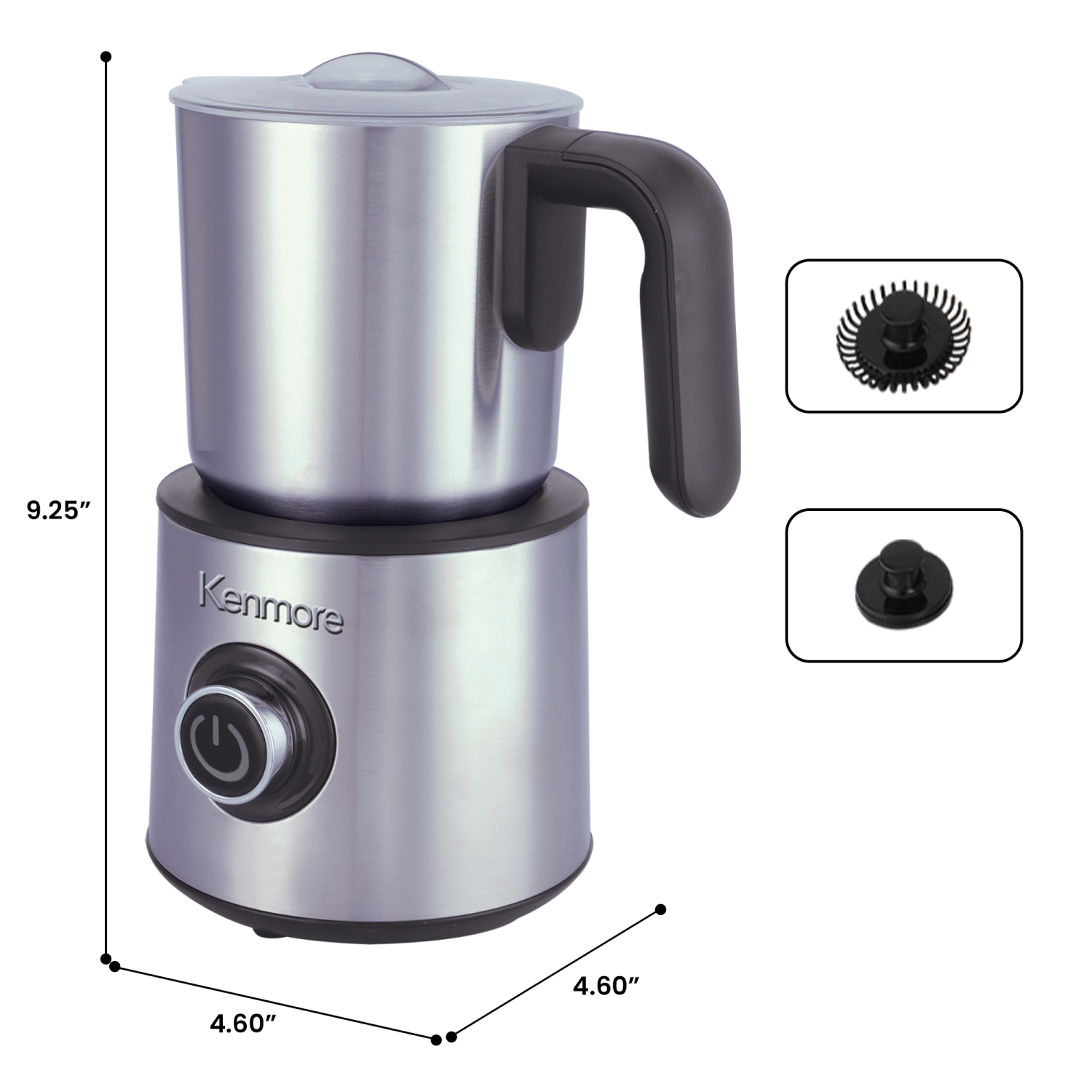 Moussoir à lait automatique 4-en-1 et cuiseur à vapeur 16 oz chaud et froid de Kenmore