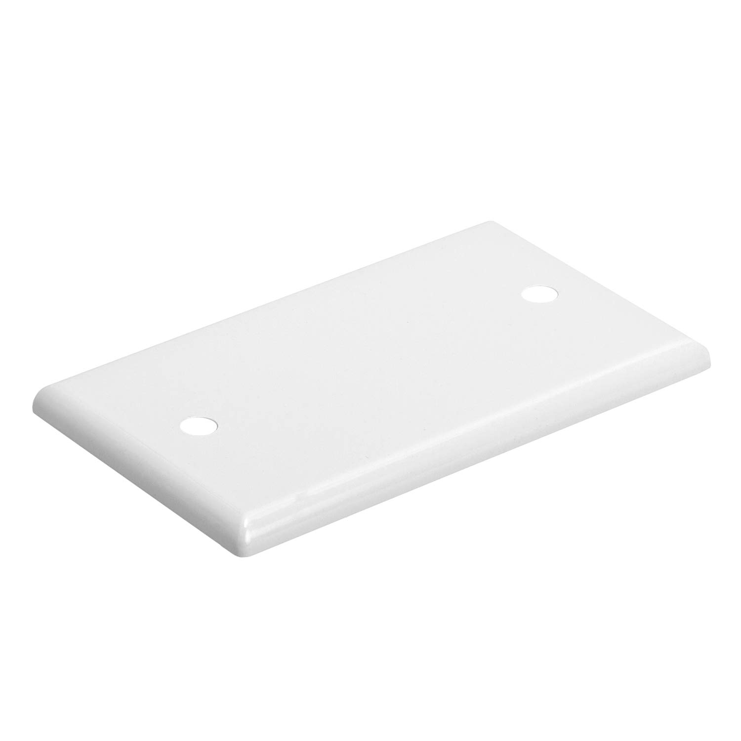 Cmple – Plaque murale vierge à 1 dispositifs, taille standard, plaque murale en polycarbonate thermoplastique avec vis, blanc