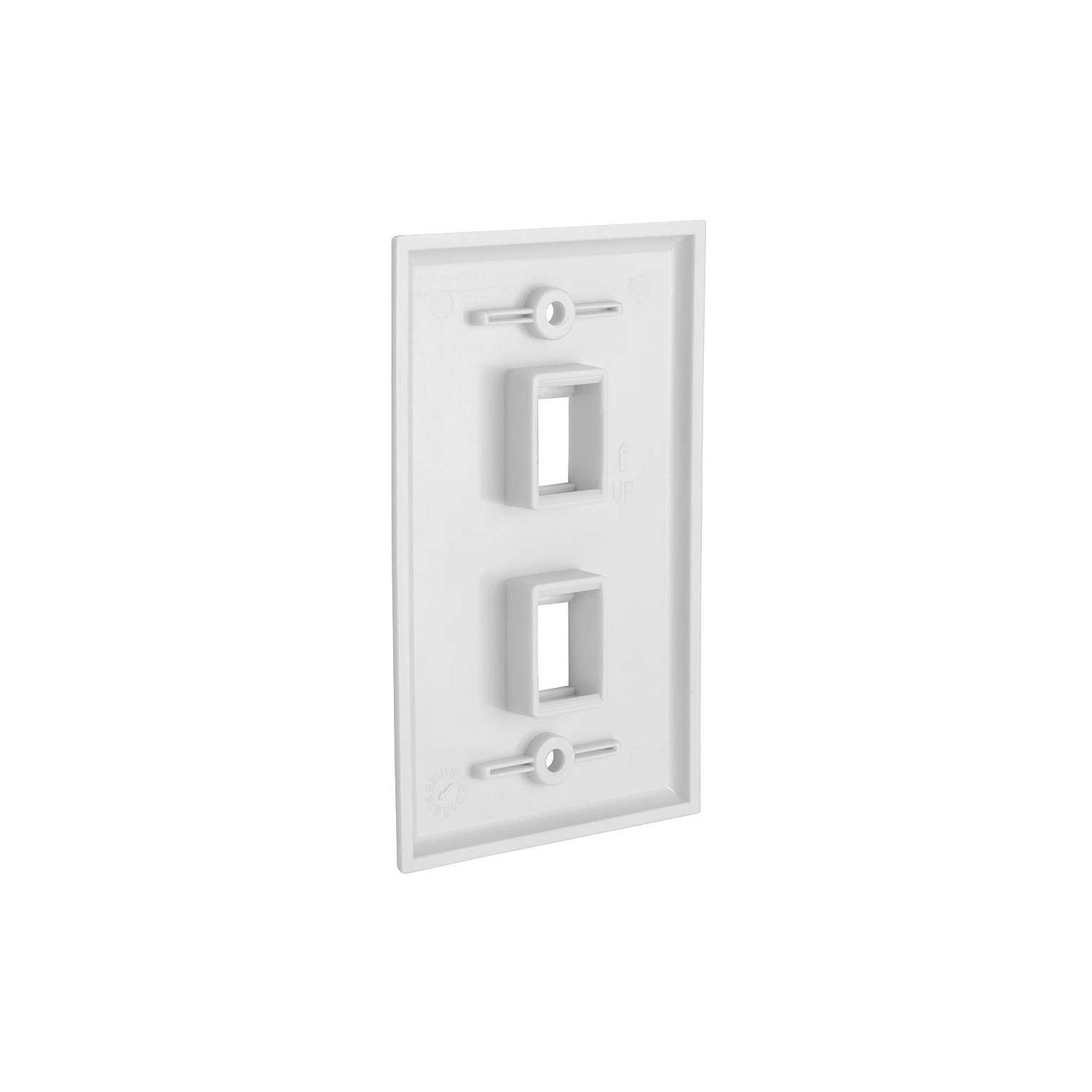 Cmple - 2 Port Keystone Wall Plate 1 Gang Wall Plate with Standard Size Ethernet Wall Plate Keystone Wall Plate Compatible with Keystone Jack, HDMI
