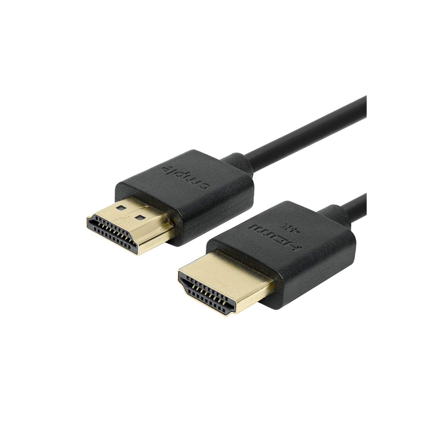 Cmple - 2 Pack High Speed HDMI Cable 1.5 ft 4k@60Hz Ultra Thin HDMI 2.0 Cable 4k HDMI Cable, ARC, 3D, 4k HDMI Cord - Flexible