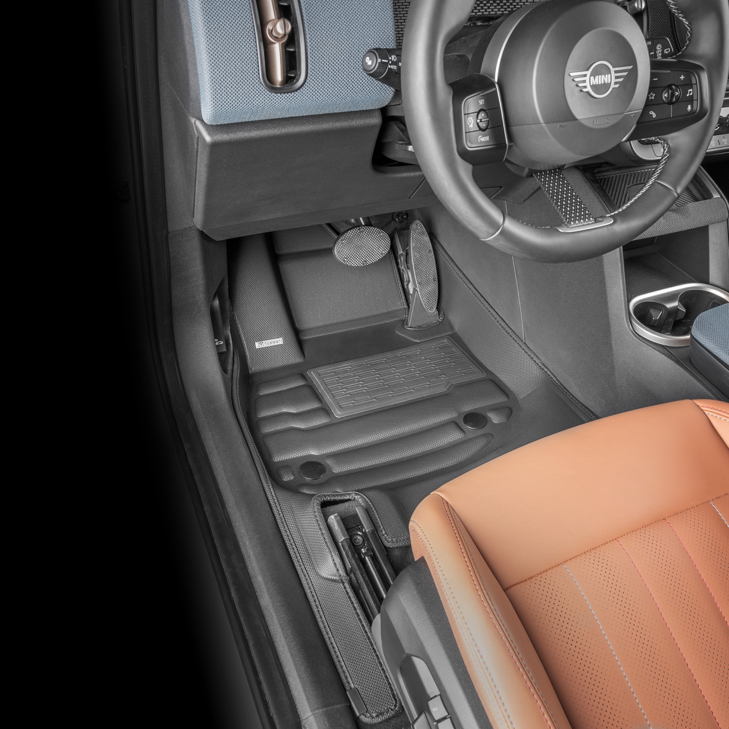TuxMat - Pour les modèles MINI Countryman Electric 2025-2026 - Tapis d'auto personnalisés - Couverture maximale, toutes saisons, mesurée au laser -
