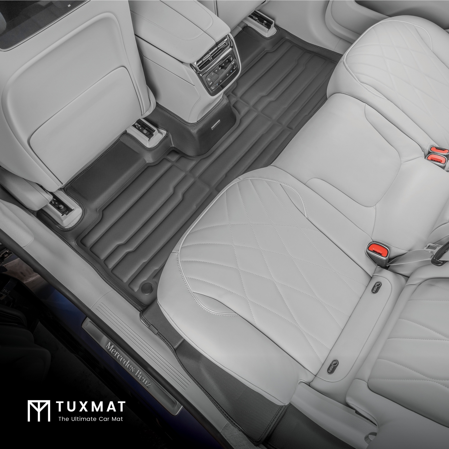 TuxMat - For Mercedes-Benz EQS SUV 5-Seater 2023-2026 Models - Custom Car Mats - Maximum Coverage, All Weather, Laser Measured - This Full Set