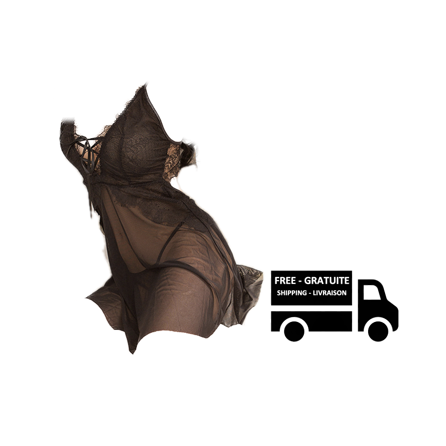 Stimula Lifestyle Lingerie - Sexy Women's Boudoir Nightgown Sleepwear S/M