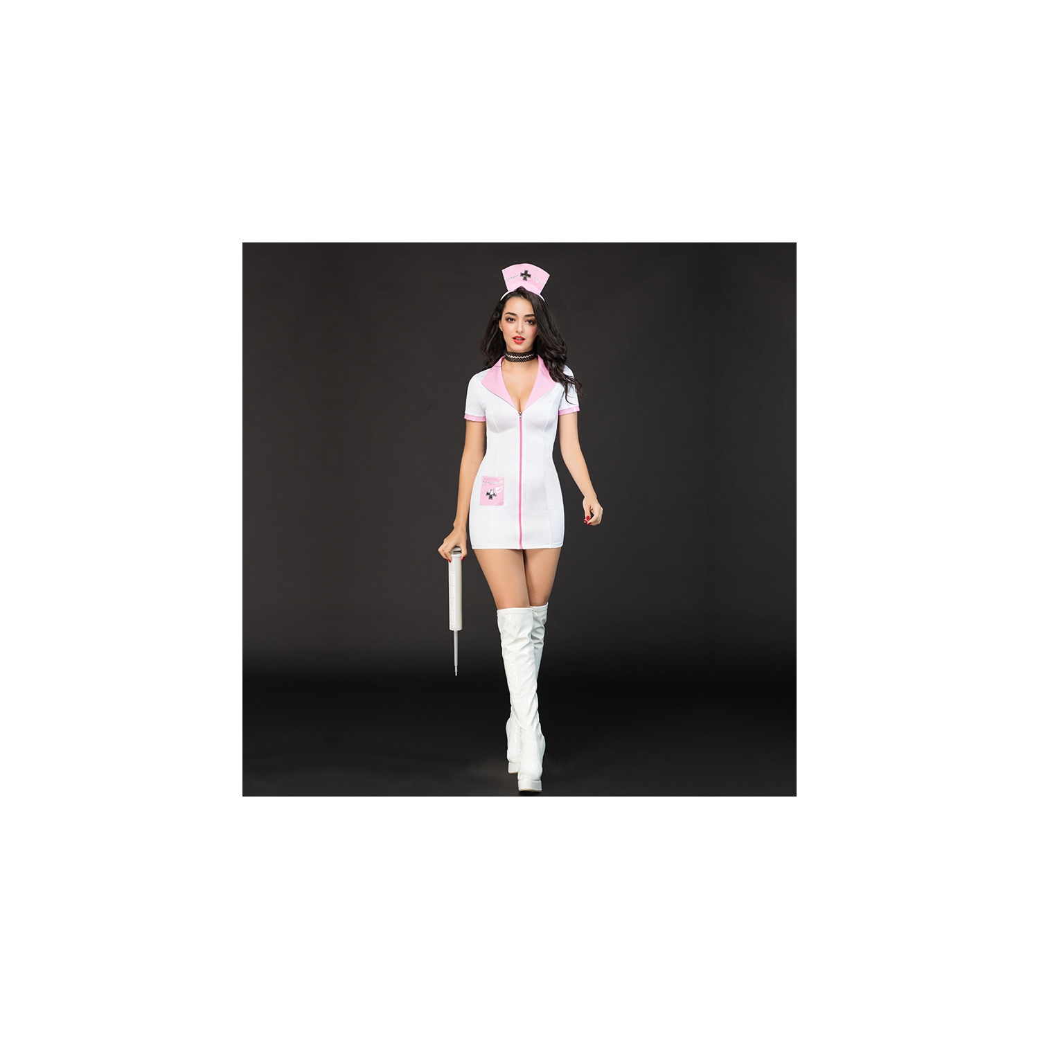 Stimula Lifestyle Lingerie - Sexy Tenue d'infirmière Costume pour Femme Sleepwear Boudoir Nightgown Great Valentine Gift P/M