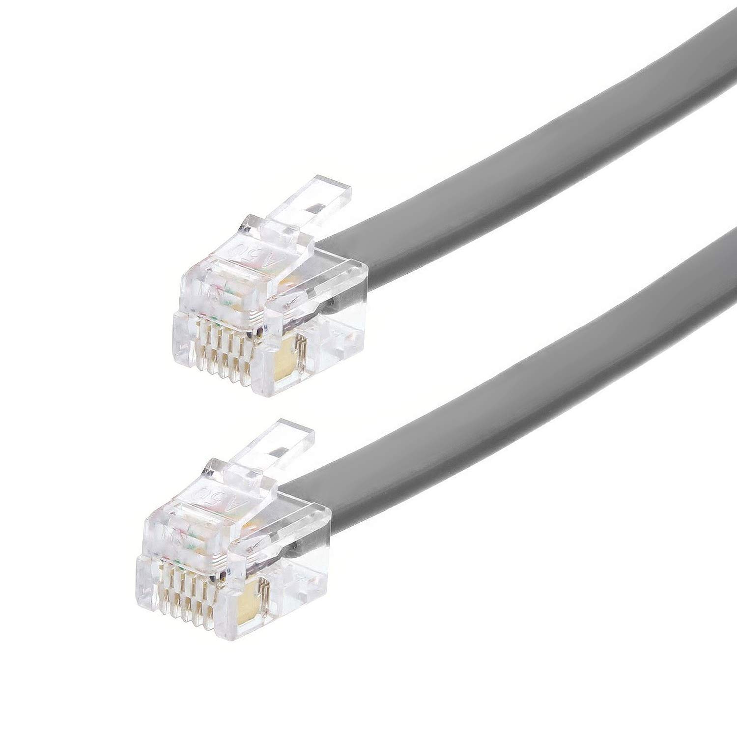 Cmple – Cordon téléphonique 25&nbsp;pi pour ligne fixe mâle vers mâle 6P6C RJ12 pour téléphone résidentiel à 3 lignes, télécopieur, modem DSL,