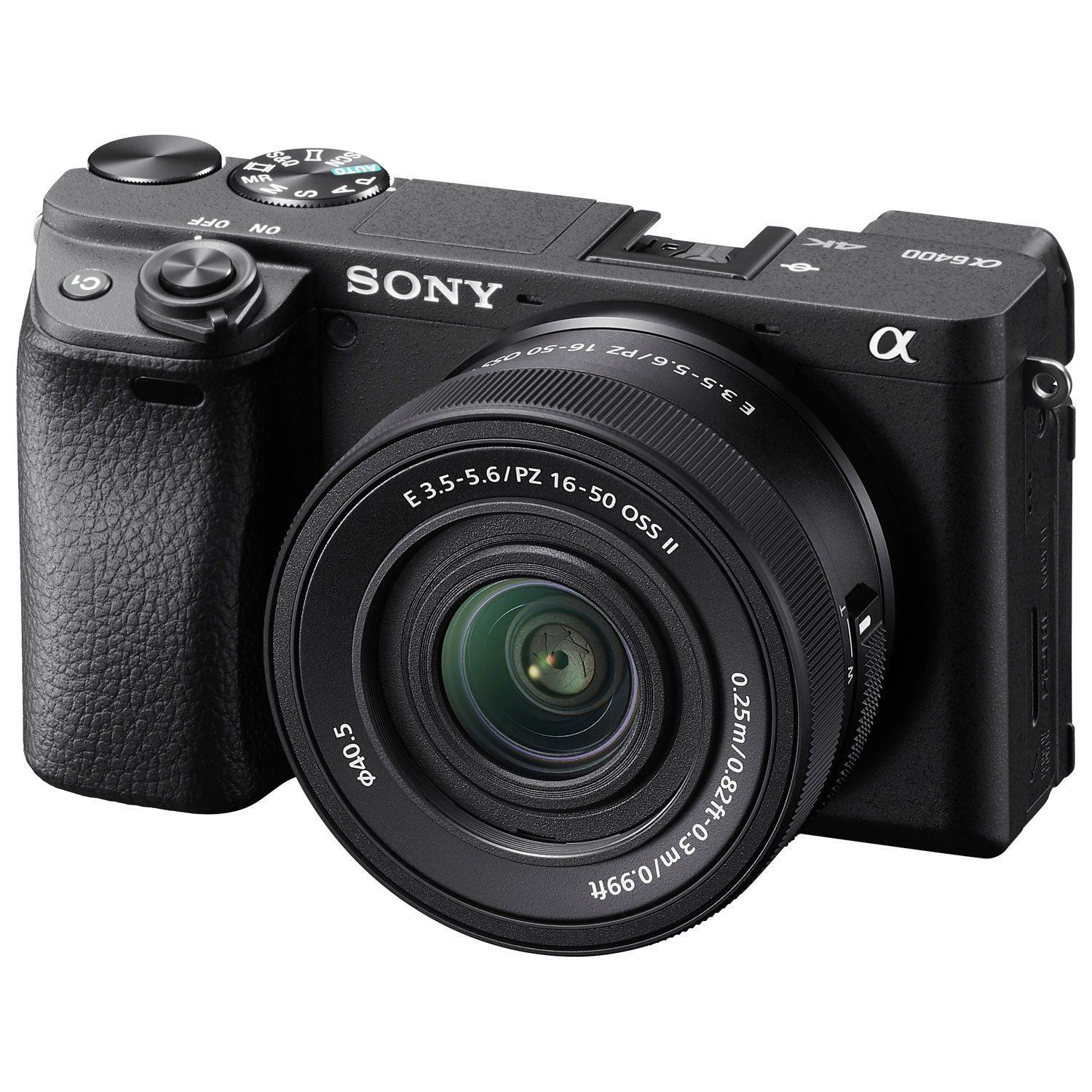 Sony Alpha 6400 APS-C Mirrorless Camera with 16-50mm Lens Kit - Black
