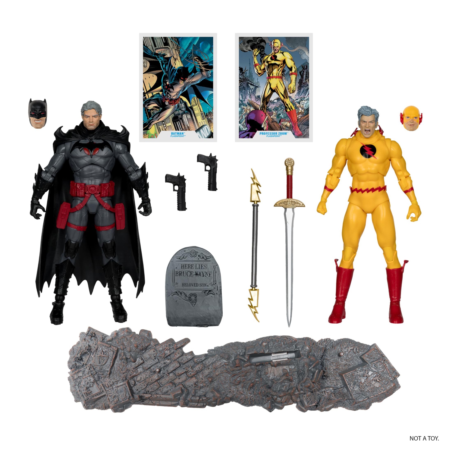 DC Multiverse Flashpoint 7 Inch Action Figure 2-Pack - Batman vs Professor Zoom