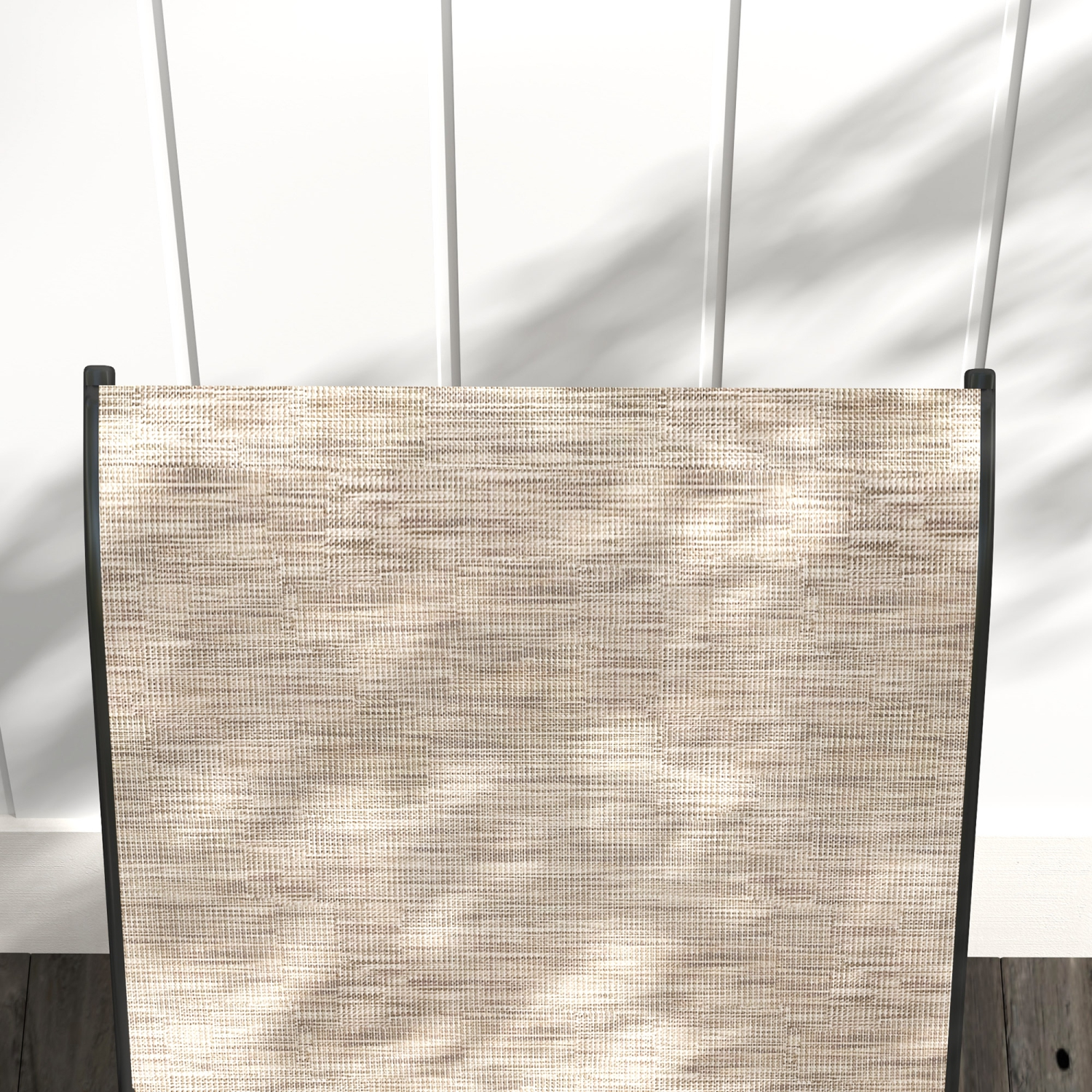 Causeuse extérieure Outsunny, banc d'extérieur avec table en verre, banc de jardin avec siège en filet perméable à l'air, dossier haut, accoudoirs,