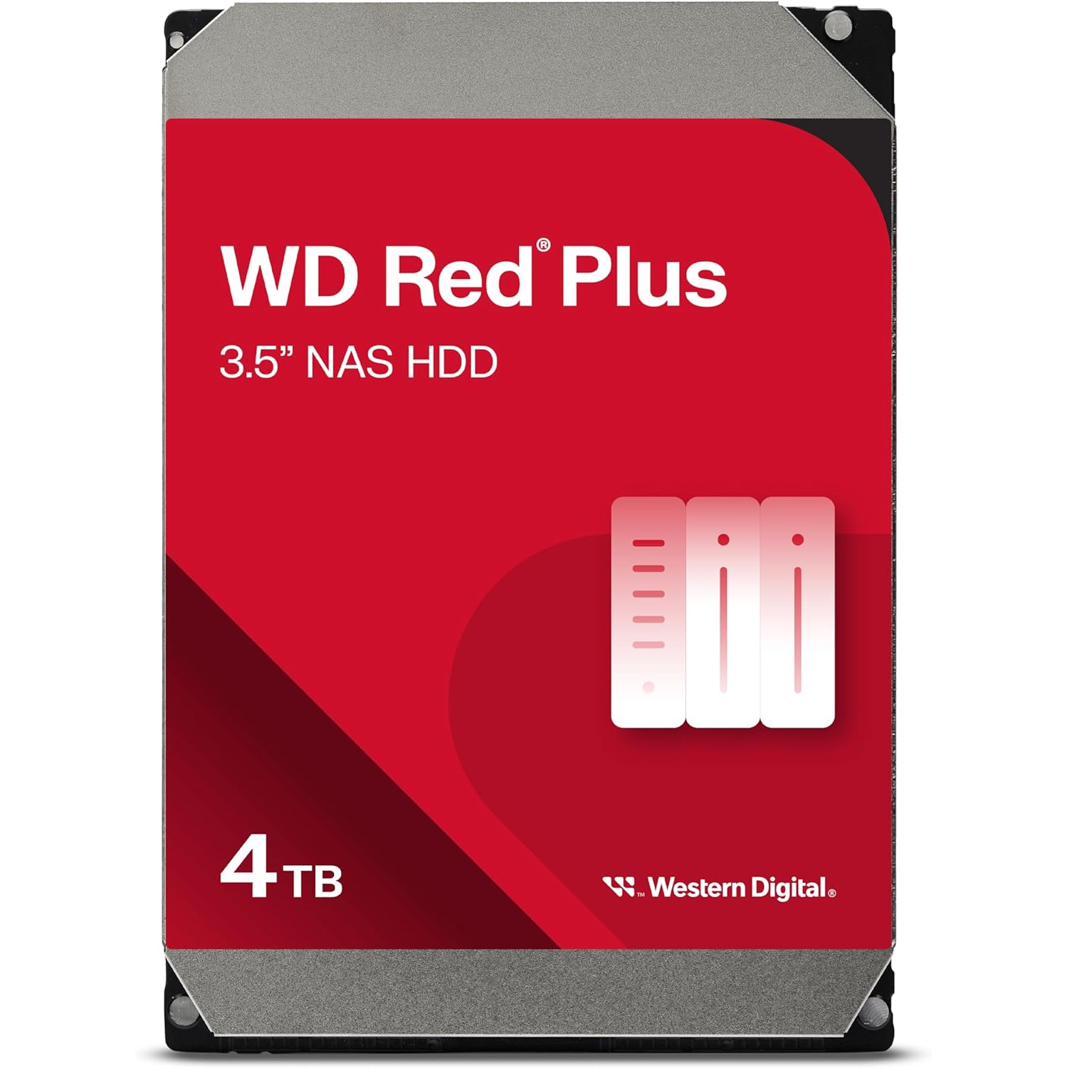 Western Digital 4TB WD Red Plus NAS Internal Hard Drive HDD - 5400 RPM, SATA 6 Gb/s, CMR, 256 MB Cache, 3.5"-WD40EFPX