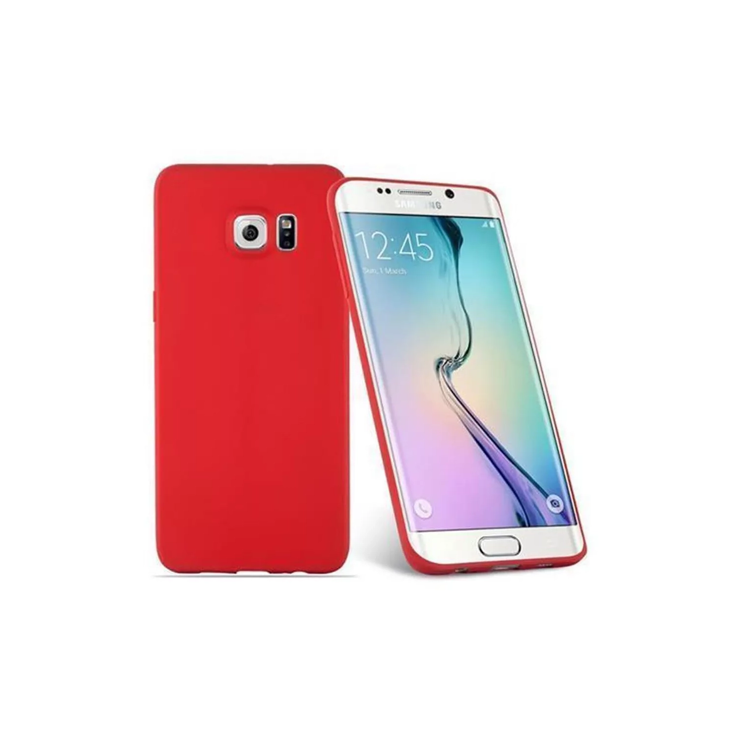 Couverture de protection pour Galaxy S6 Edge de Samsung – Rouge