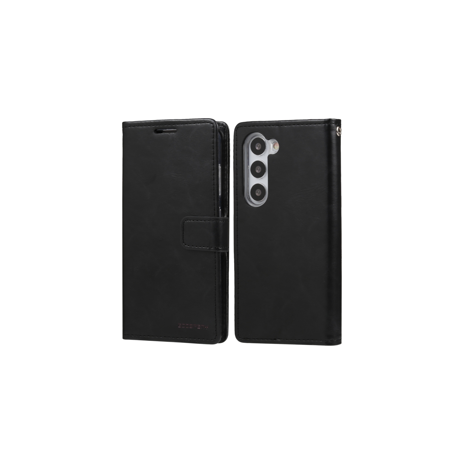 TopSave Goospery – Fente pour carte BLUEMOON avec pince magnétique, portefeuille folio en cuir, rabat pour Samsung Galaxy S25 Plus 6,7&nbsp;po, noir