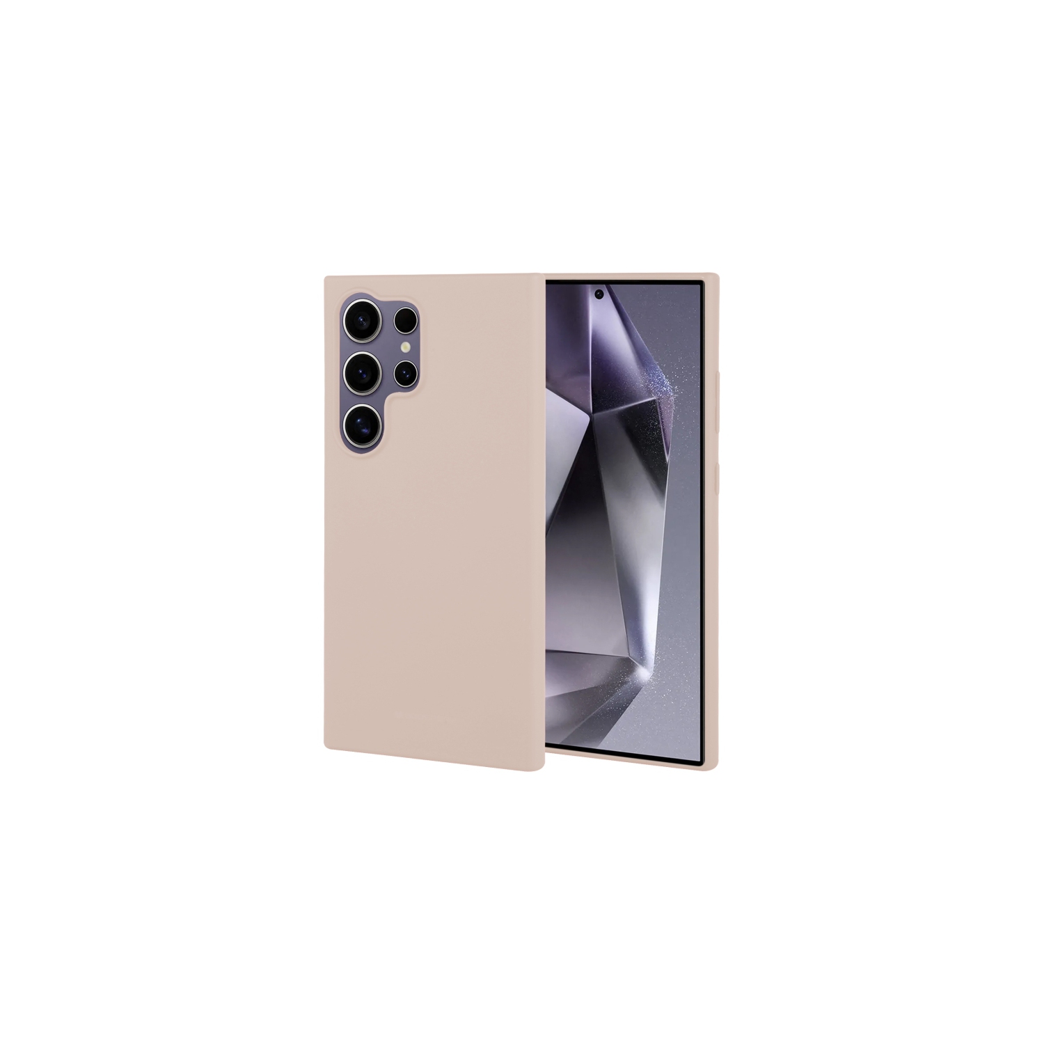 TopSave Goospery Soft Feeling Jelly Silky Slim Bumper Case For Samsung Galaxy S25 Ultra 6.9-inch, Pink Sand