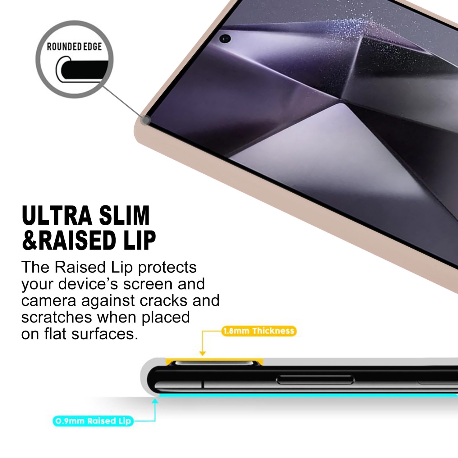 TopSave Goospery Soft Feeling Jelly Silky Slim Bumper Case For Samsung Galaxy S25 Ultra 6.9-inch, Pink Sand