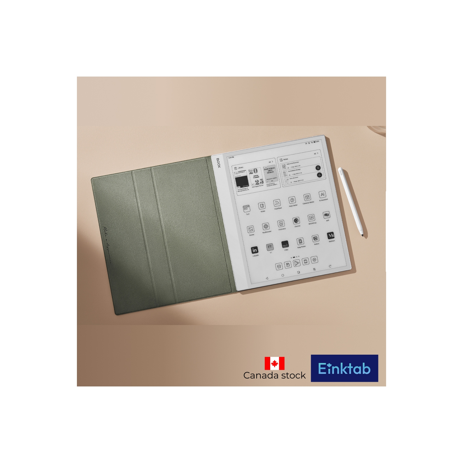 BOOX Note Max 13.3-inch Monochrome E-ink Tablet + Original Cover Case + Pen Tips