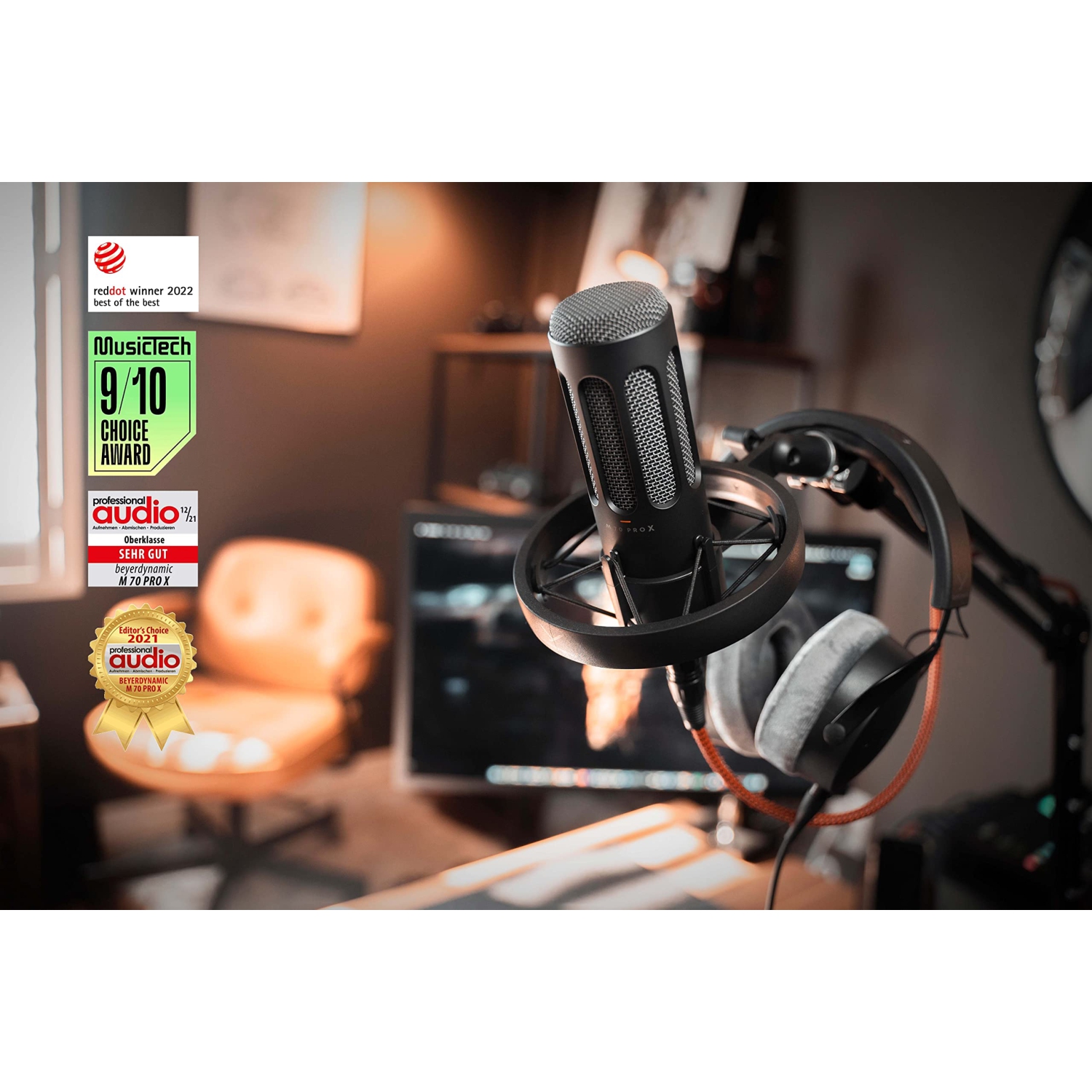 beyerdynamic PRO X M70 Professional Front-Addressed Dynamic Microphone with Storage Bag, Pop Filter, and Shock Mount