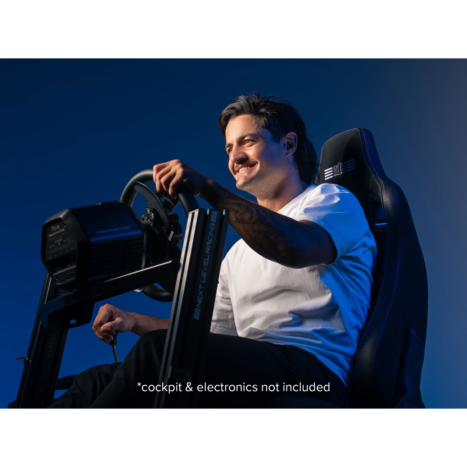 Siège de course inclinable en tissu et en filet ERS4 Elite de Next Level Racing - Noir