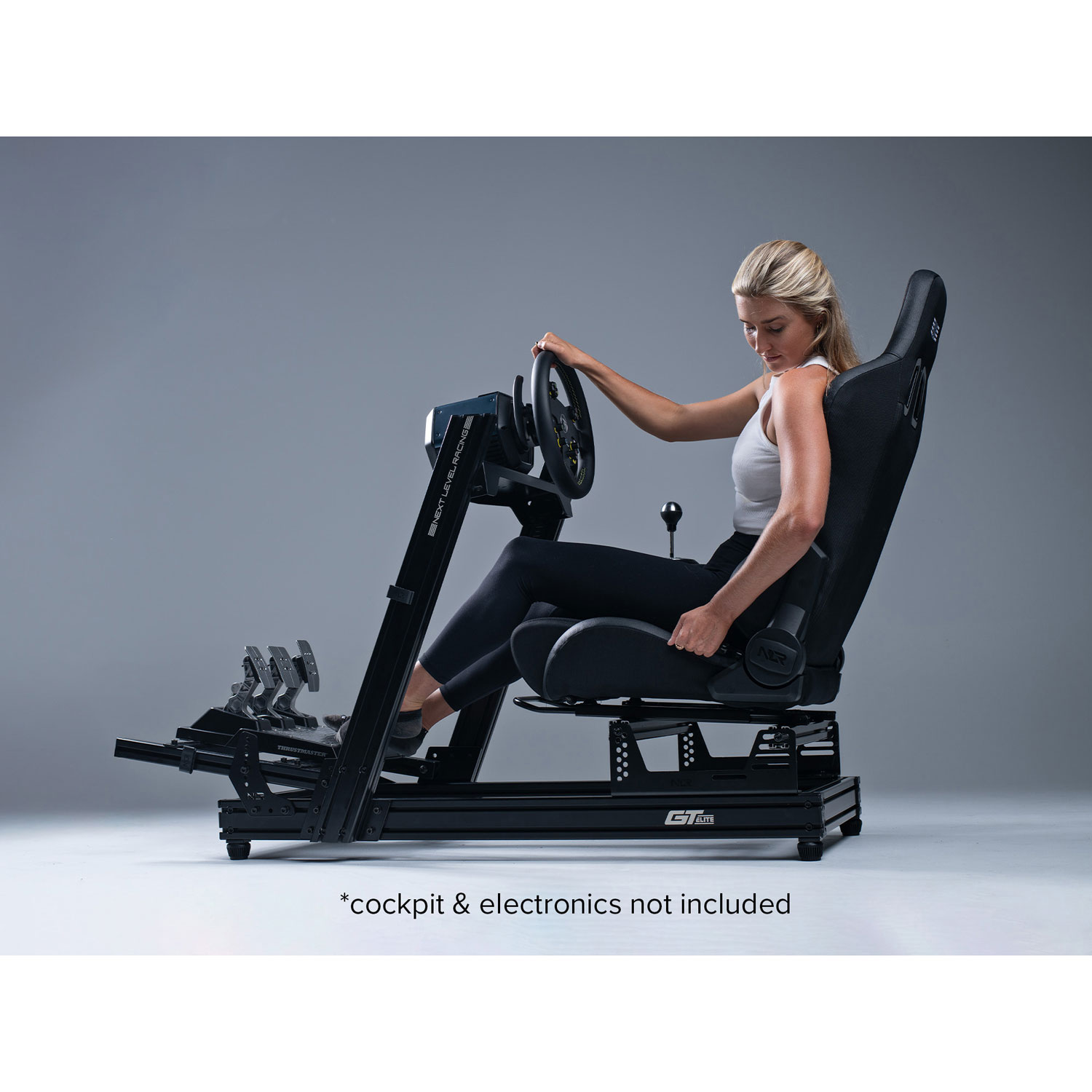 Siège de course inclinable en cuir de PU et en suède ERS5 Elite de Next Level Racing - Noir