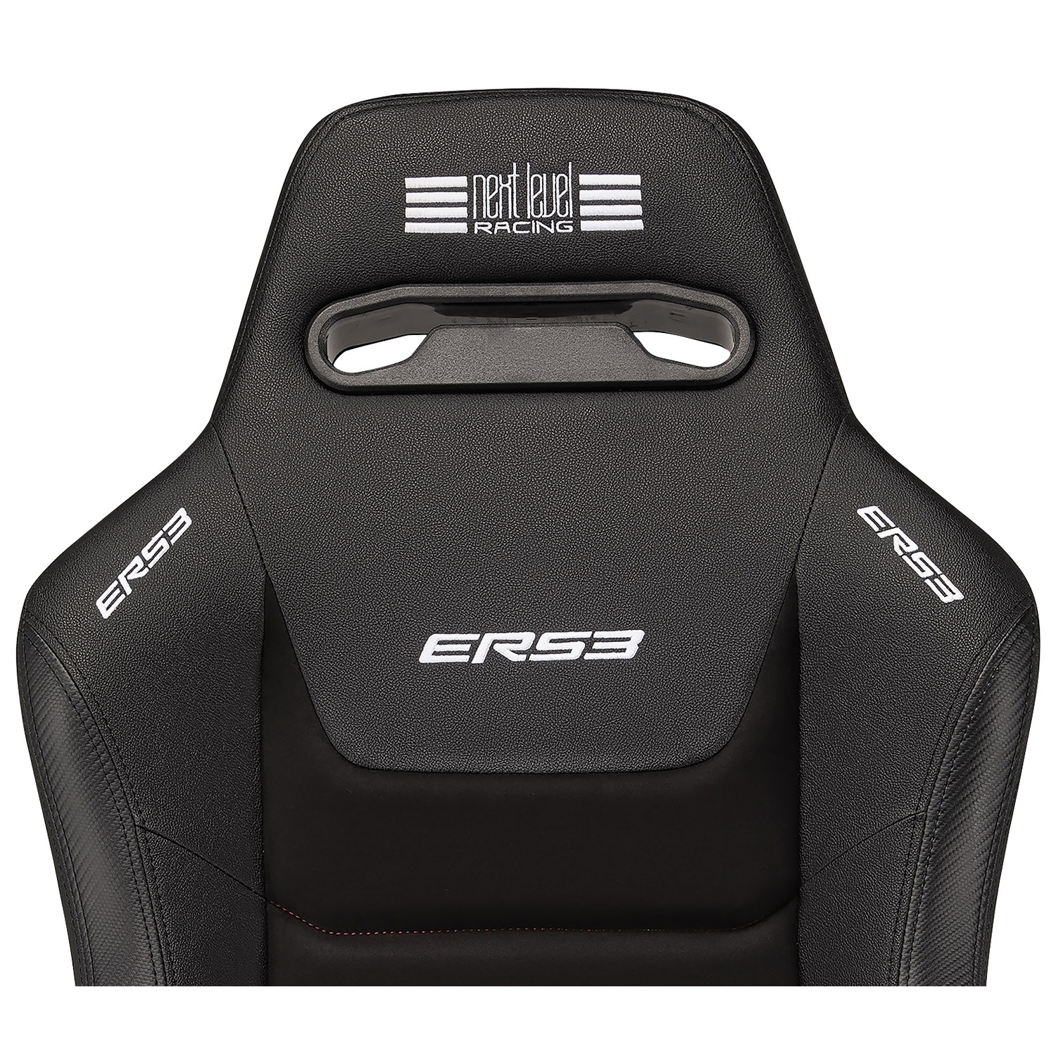 Siège de course inclinable en cuir de PU et en suède ERS3 Elite de Next Level Racing - Noir