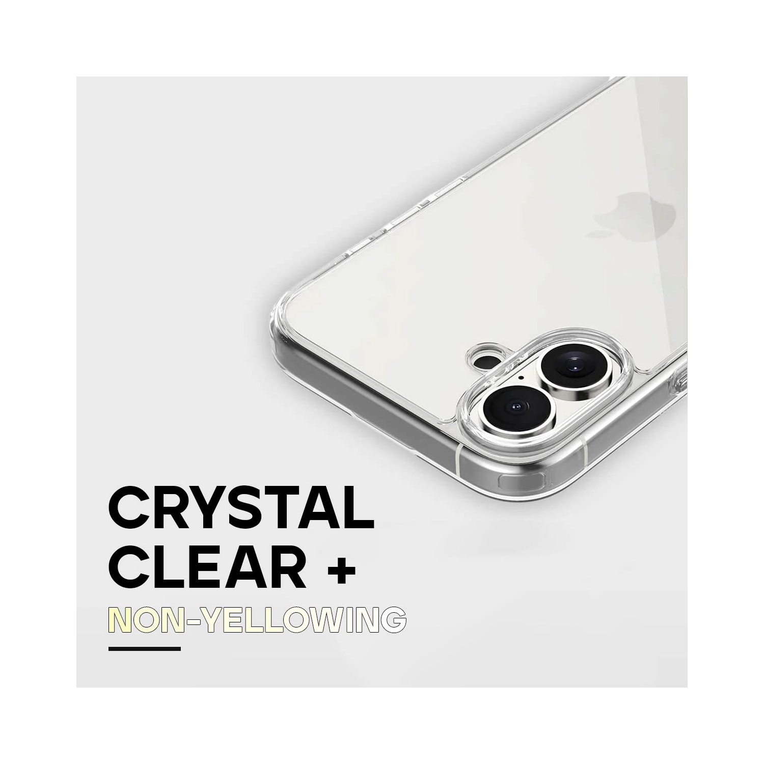 Étui antichoc Crystal Clear d'Adreama pour iPhone 16