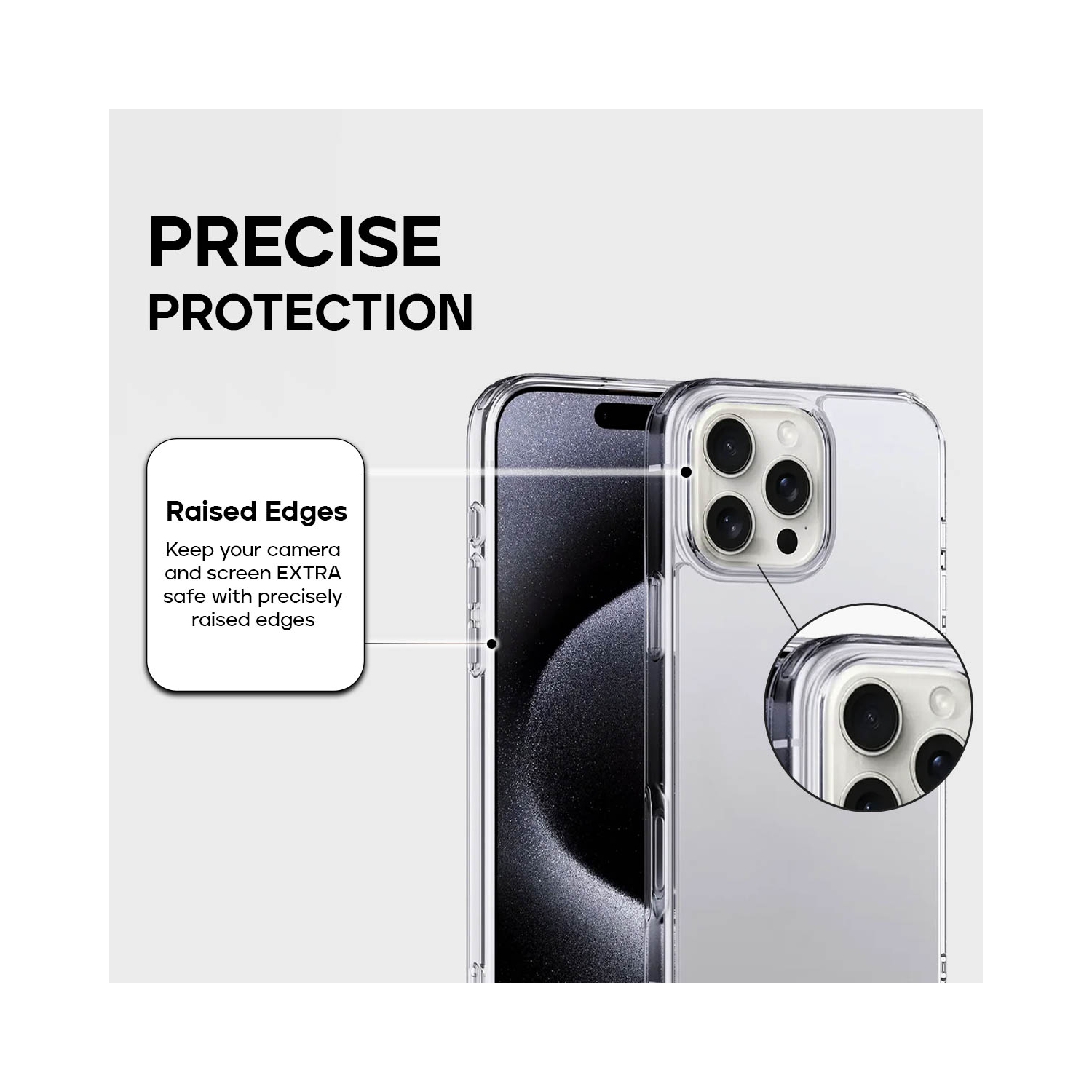 Adreama iPhone 16 Pro Max Crystal Clear Shockproof Case