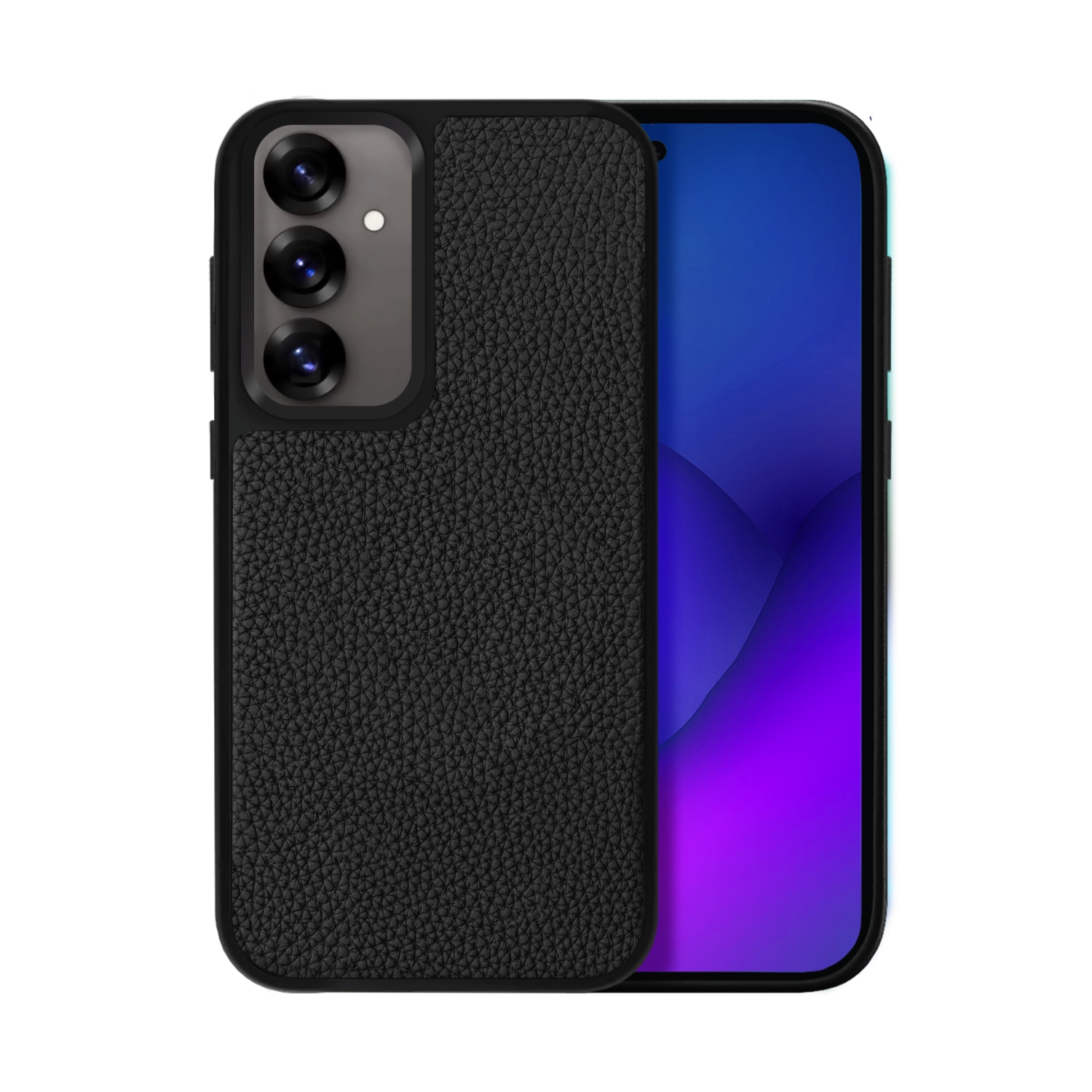 Étui antichoc en cuir végétalien d'Adreama pour Galaxy S25 Plus de Samsung