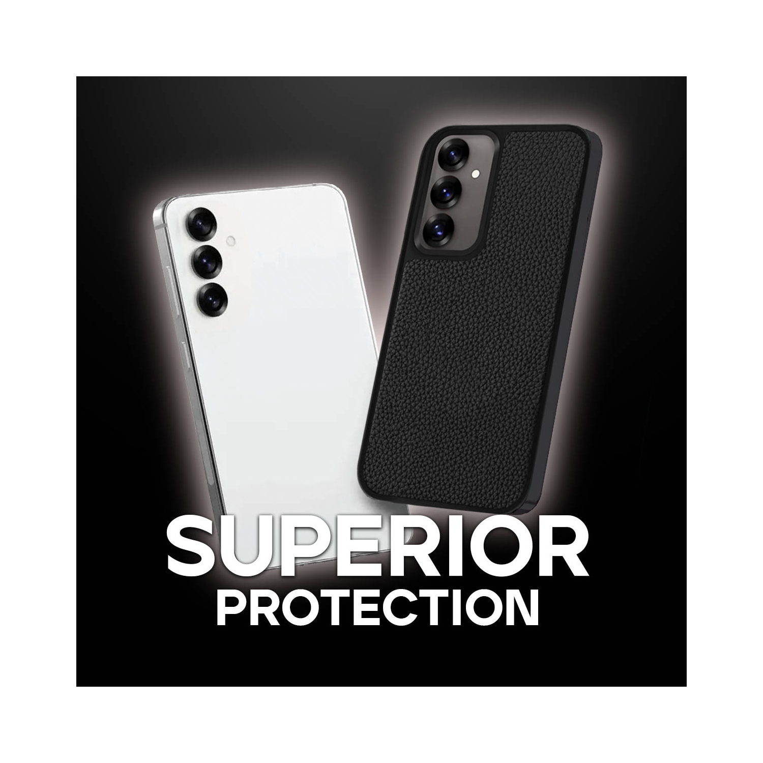 Étui antichoc en cuir végétalien d'Adreama pour Galaxy S25 Plus de Samsung