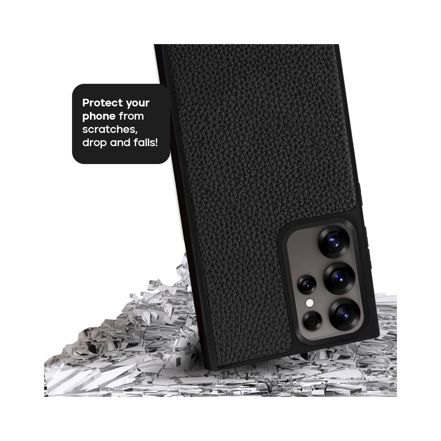 Adreama Vegan Leather Shockproof Samsung Galaxy S25 Ultra Case