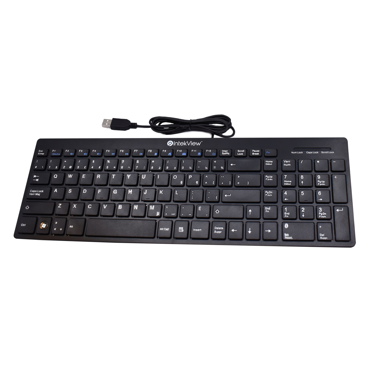NU-TONE Wired IntekView Slim Keyboard V.2 French Canadian-(K730CFW)