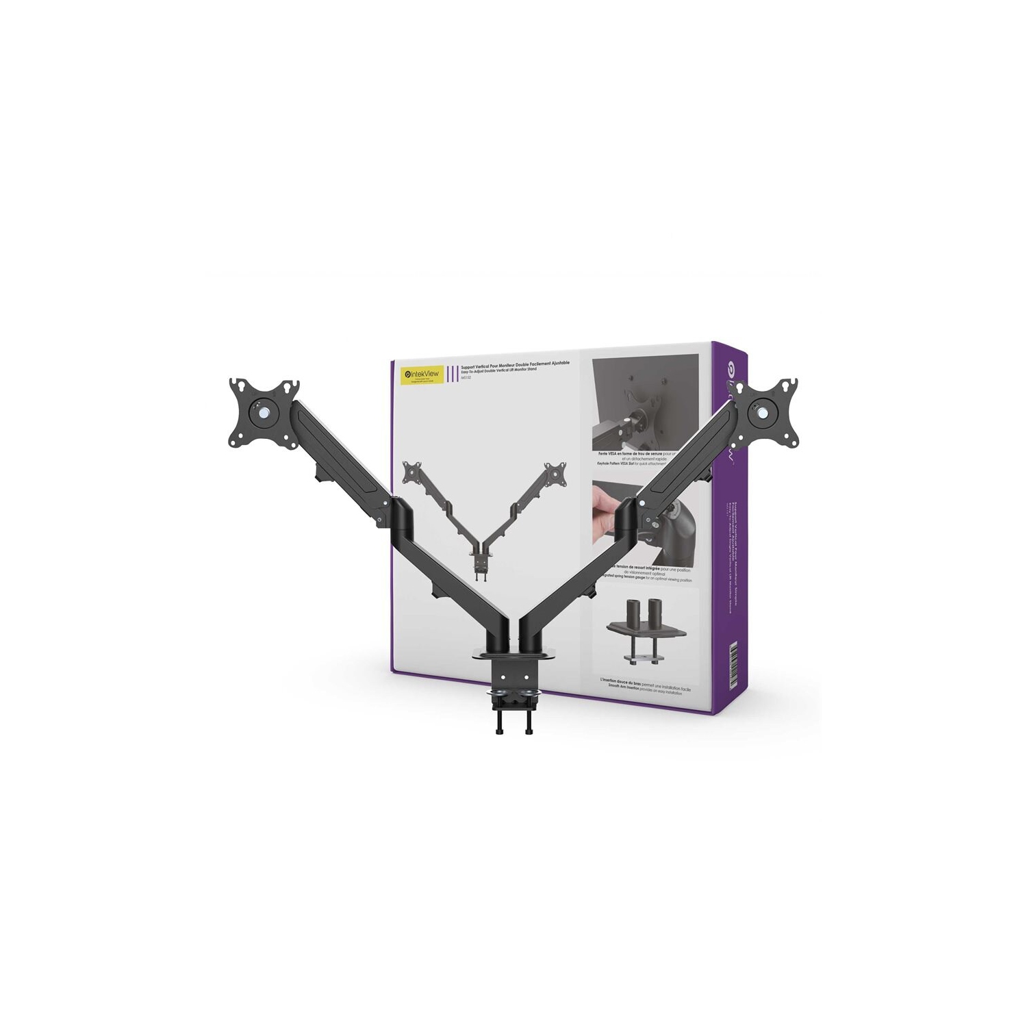 Nu-Tone IntekView Dual Monitor Mount with Gas Spring-(MS152 )