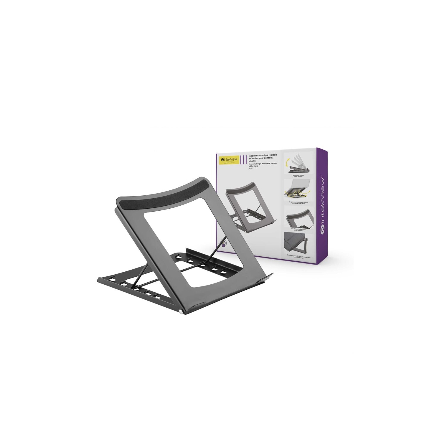 Nu-Tone IntekView Height Adjustable Laptop/Tablet Stand-(LR100)