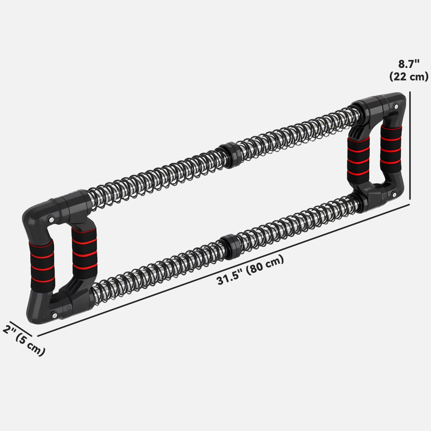 Soozier Chest Expander, Arm Chest Exerciser with 22-110 lbs Adjustable Spring Resistance for Men and Women Home Gym, Office or Travel Workout